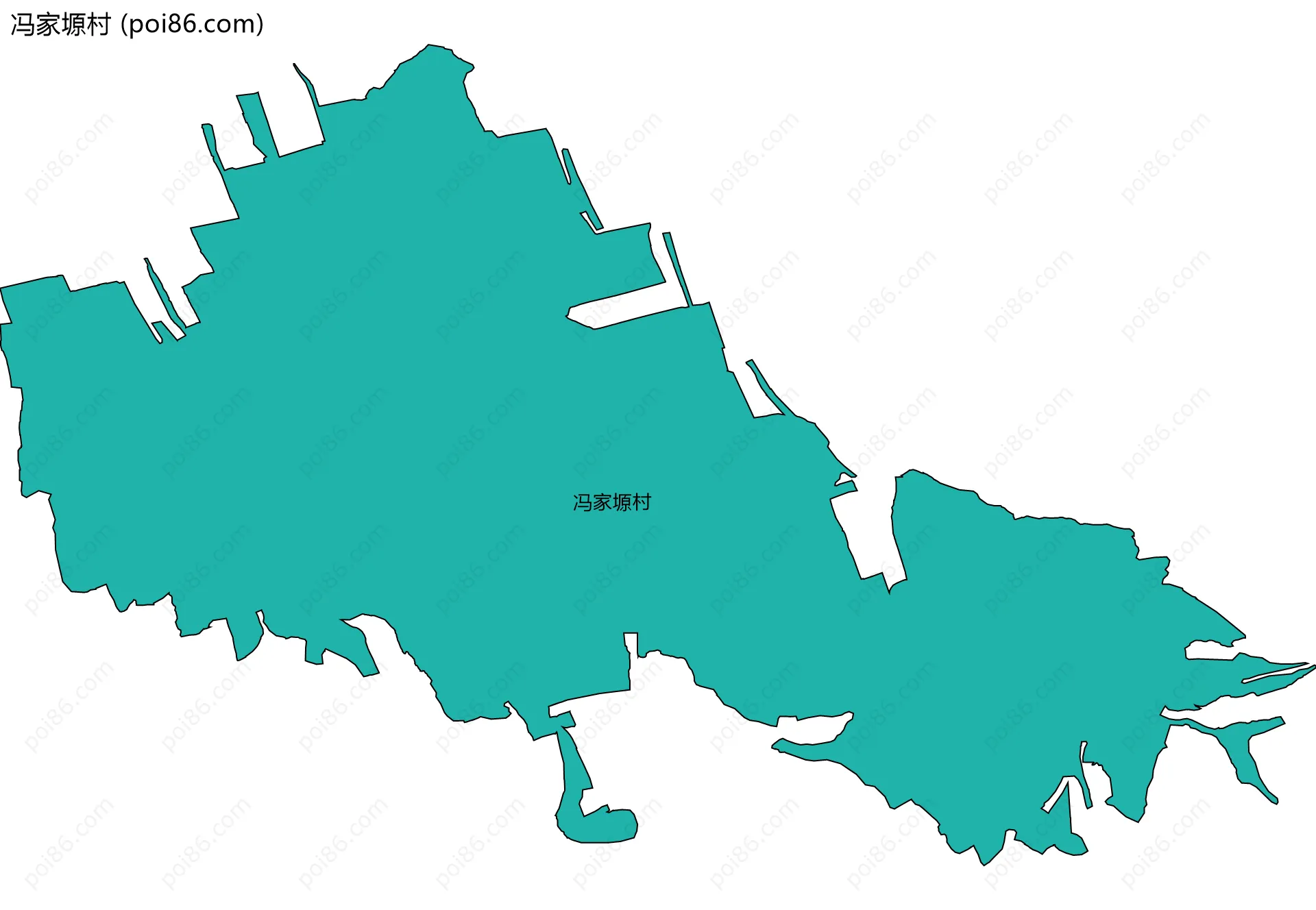 冯家塬村边界地图