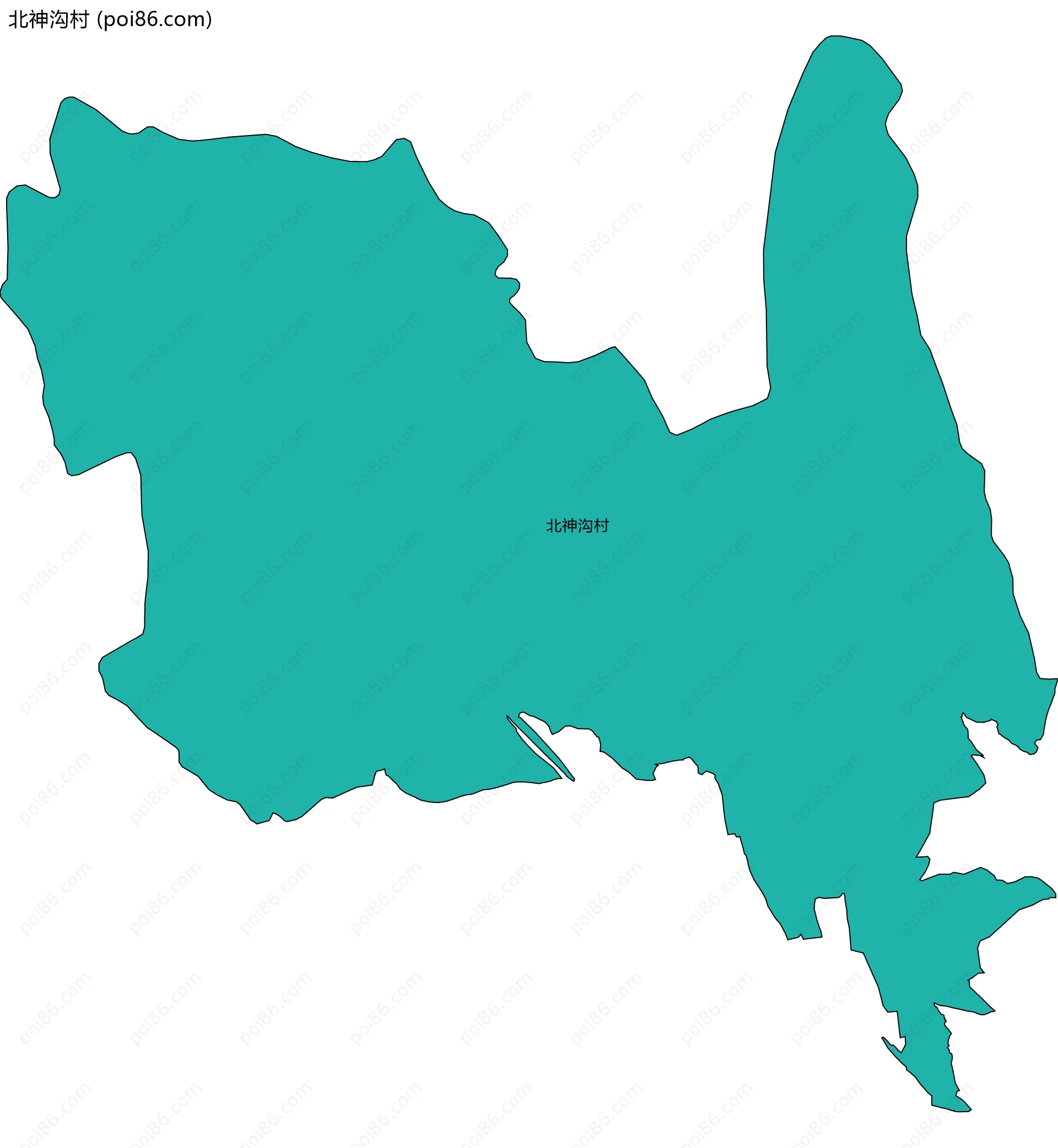 北神沟村边界地图