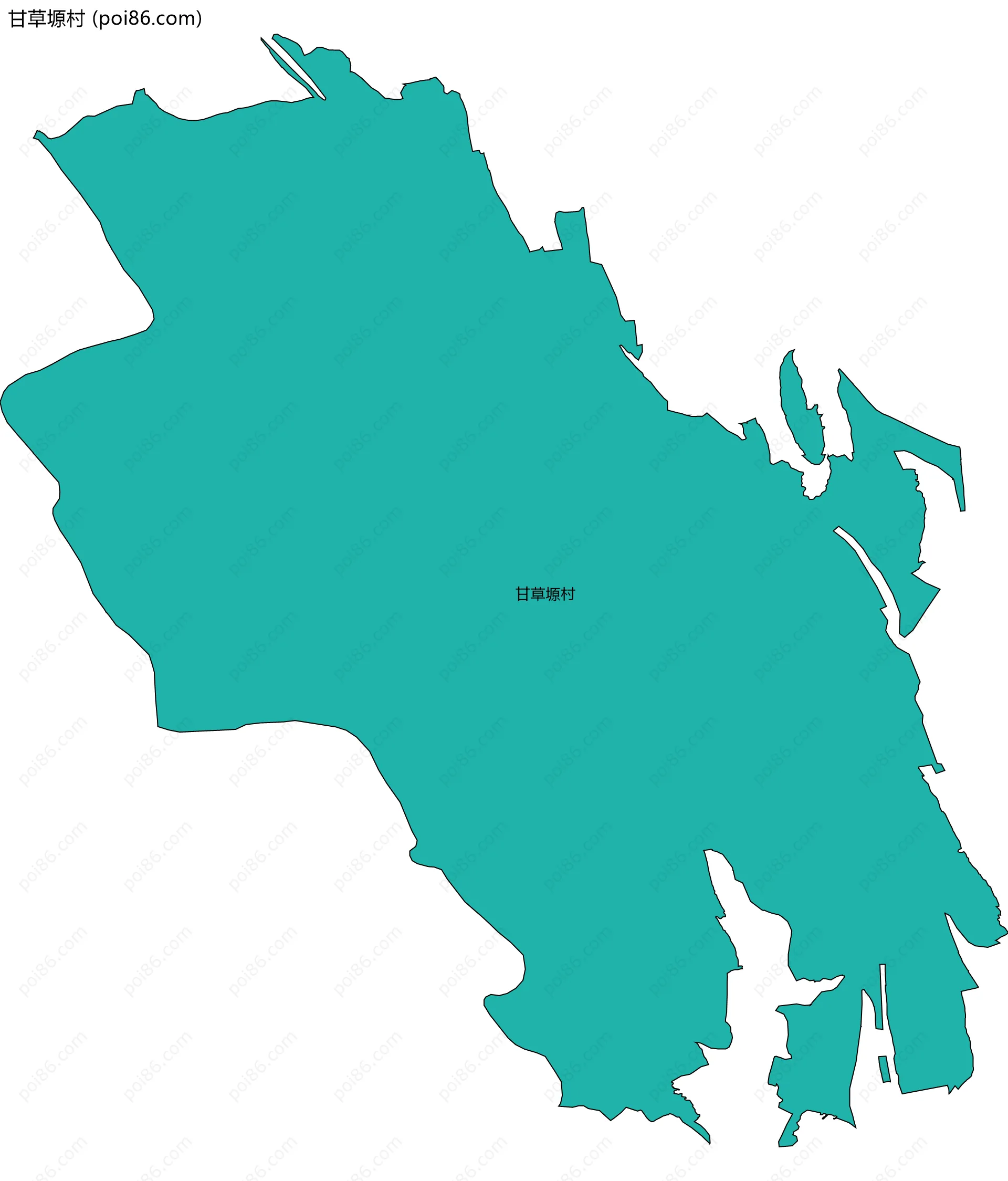 甘草塬村边界地图