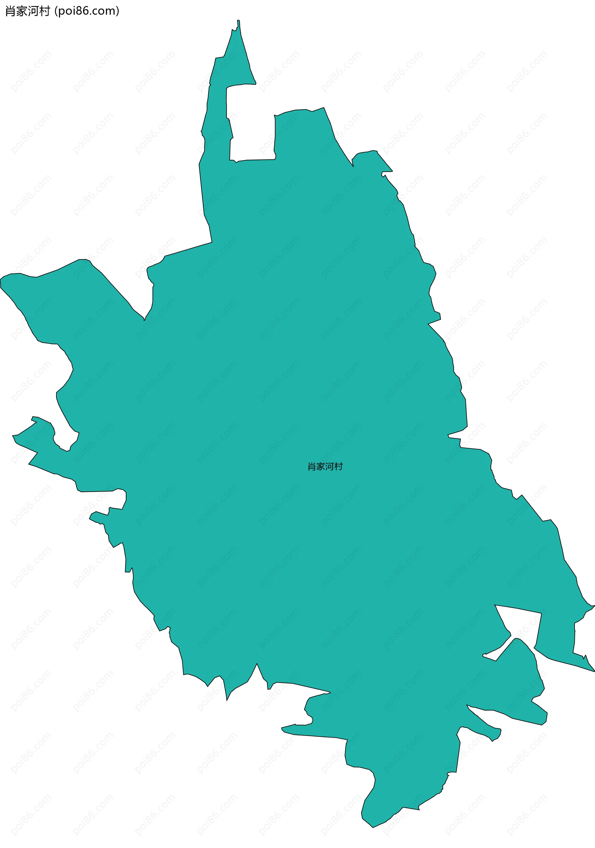 肖家河村边界地图