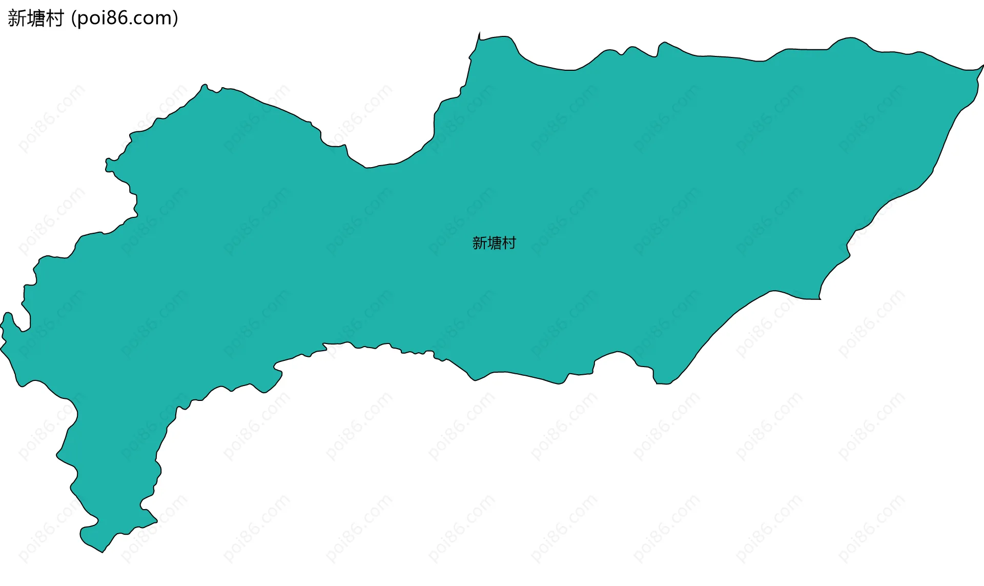 新塘村边界地图