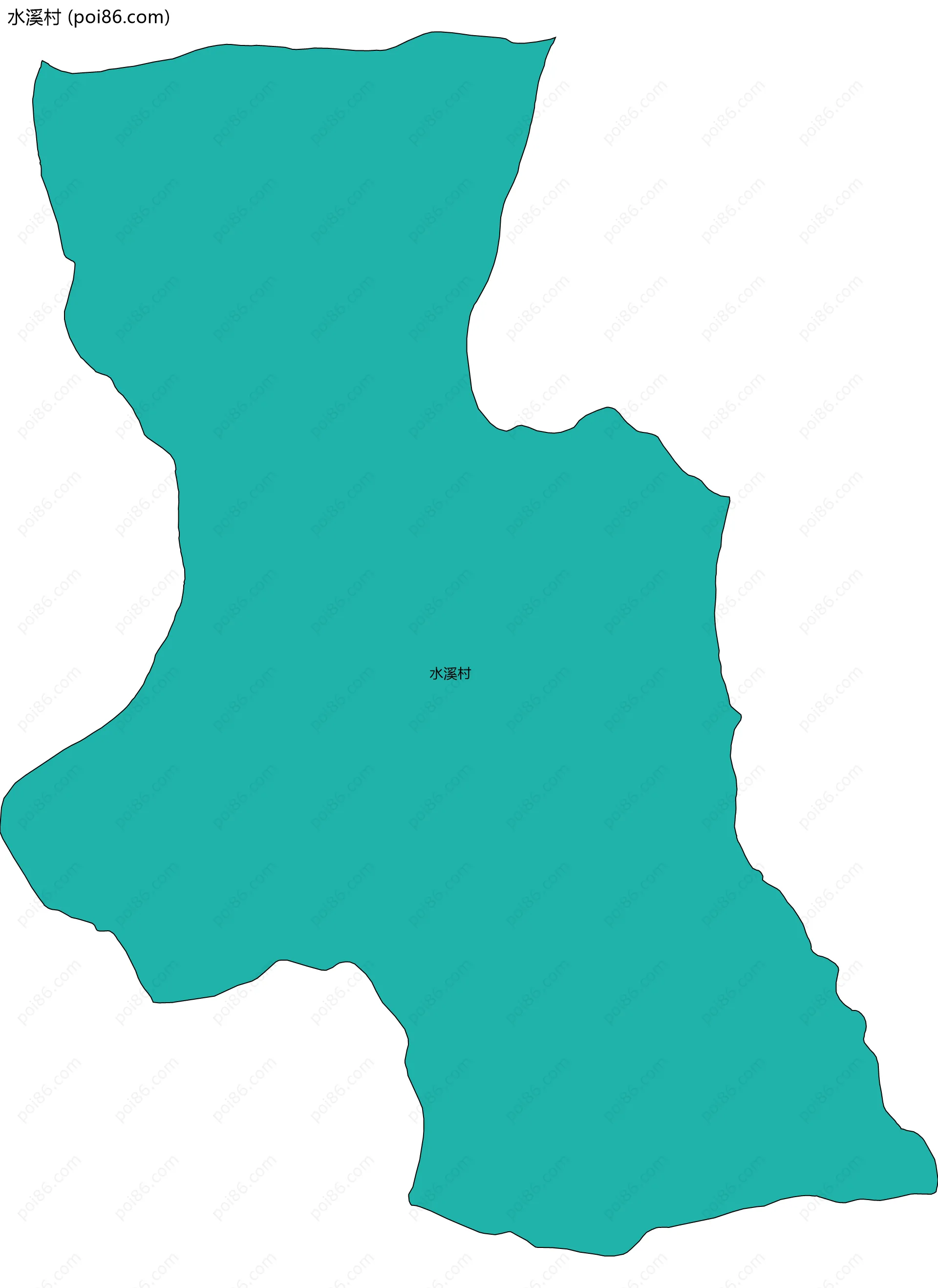 水溪村边界地图