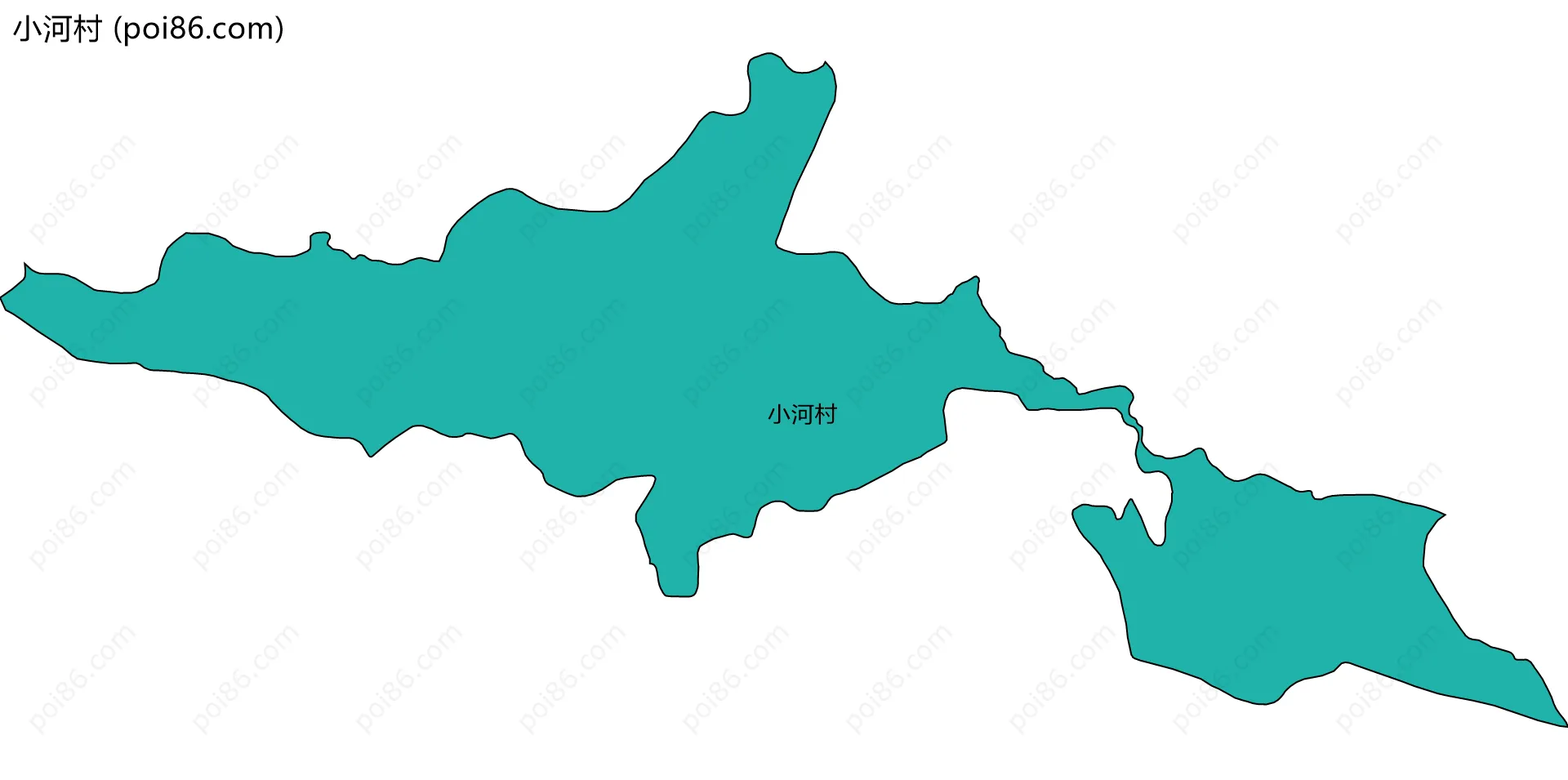 小河村边界地图