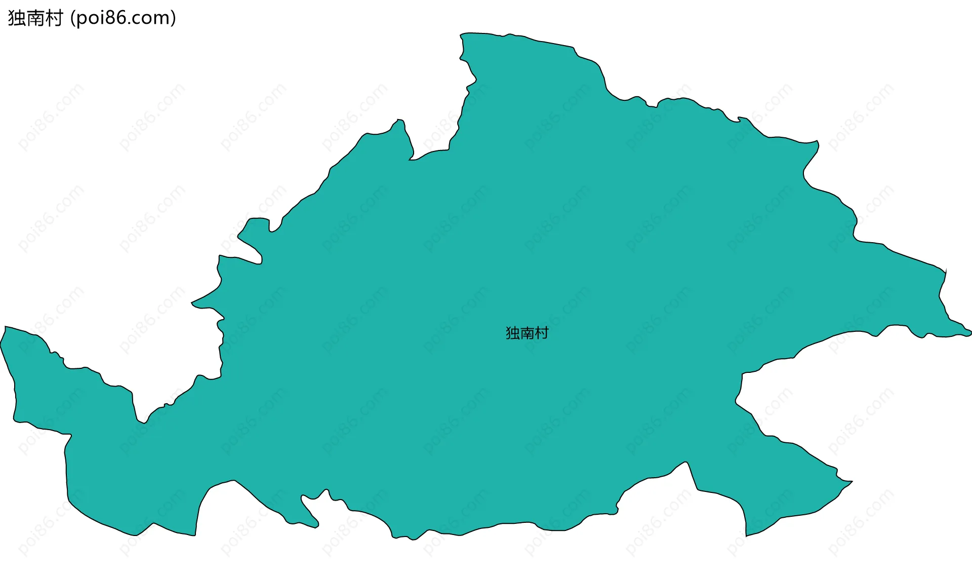 独南村边界地图