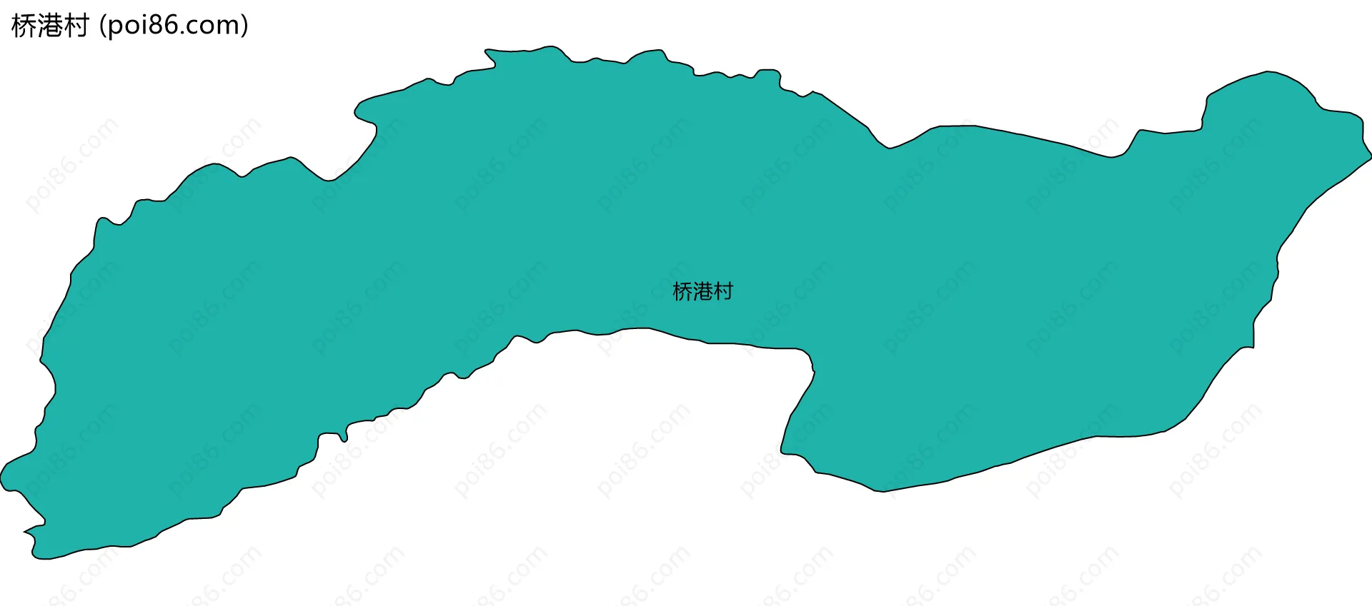桥港村边界地图
