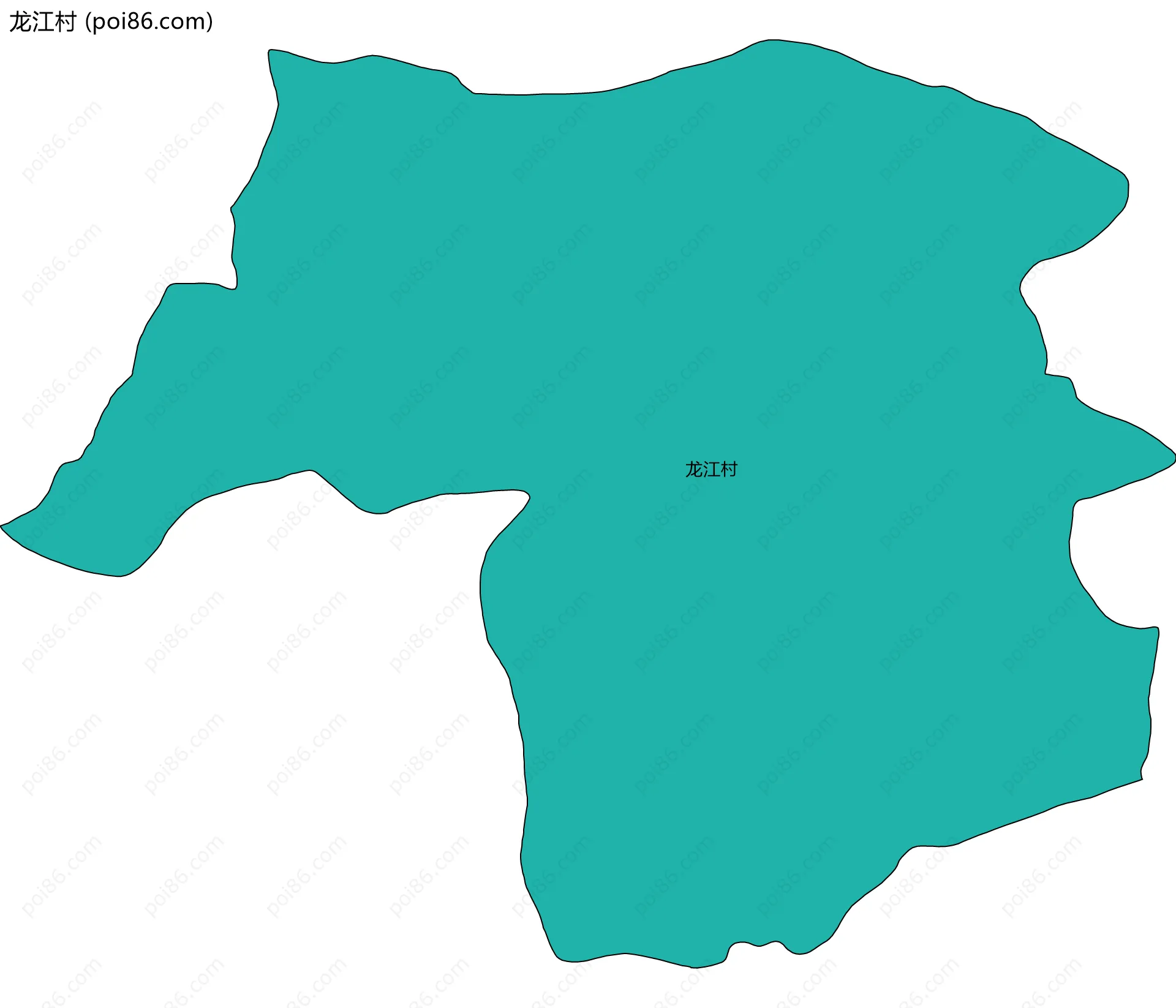 龙江村边界地图