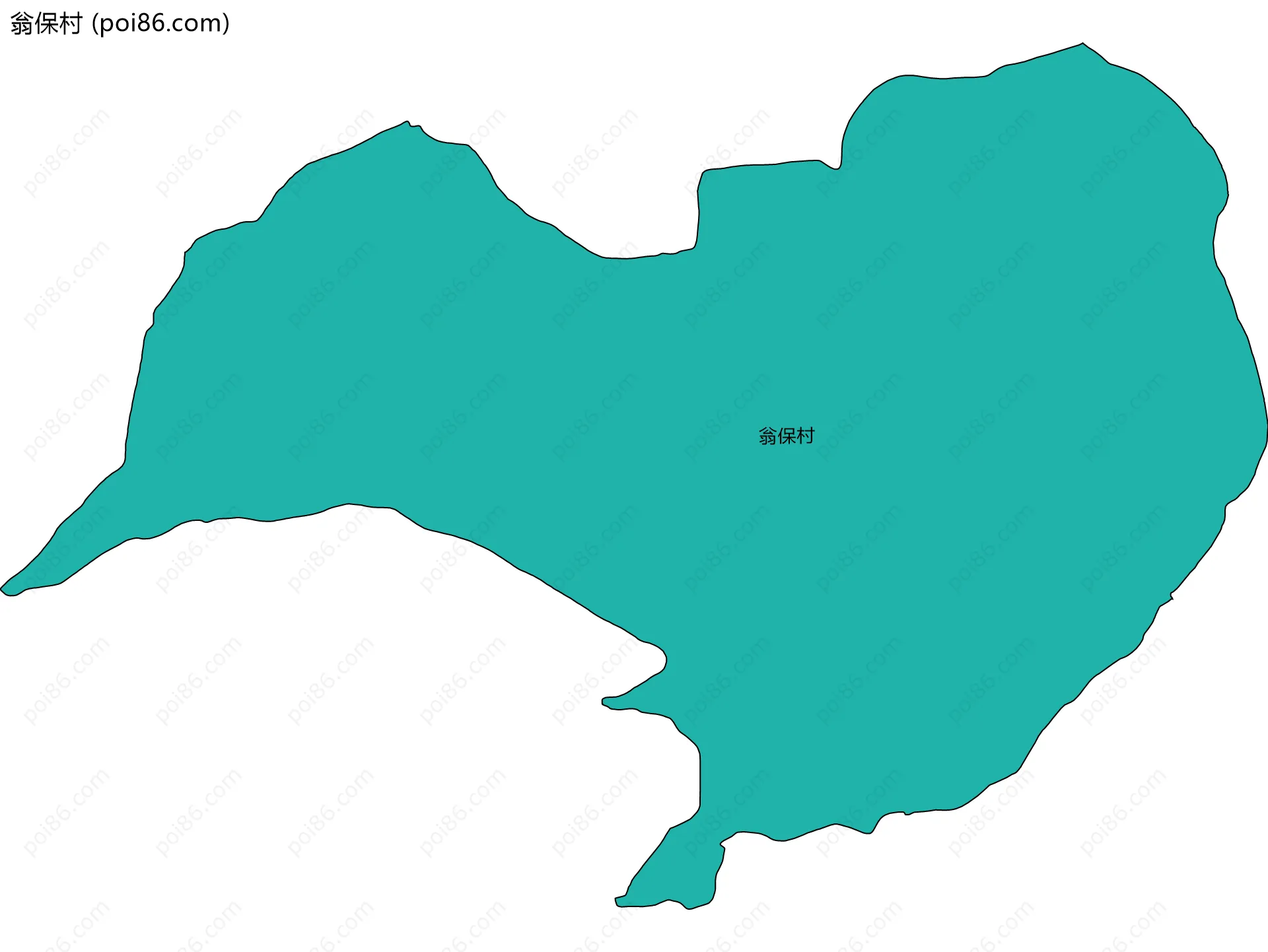 翁保村边界地图