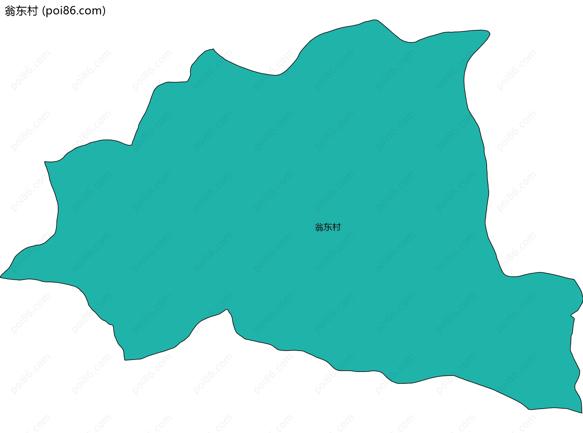 翁东村边界地图