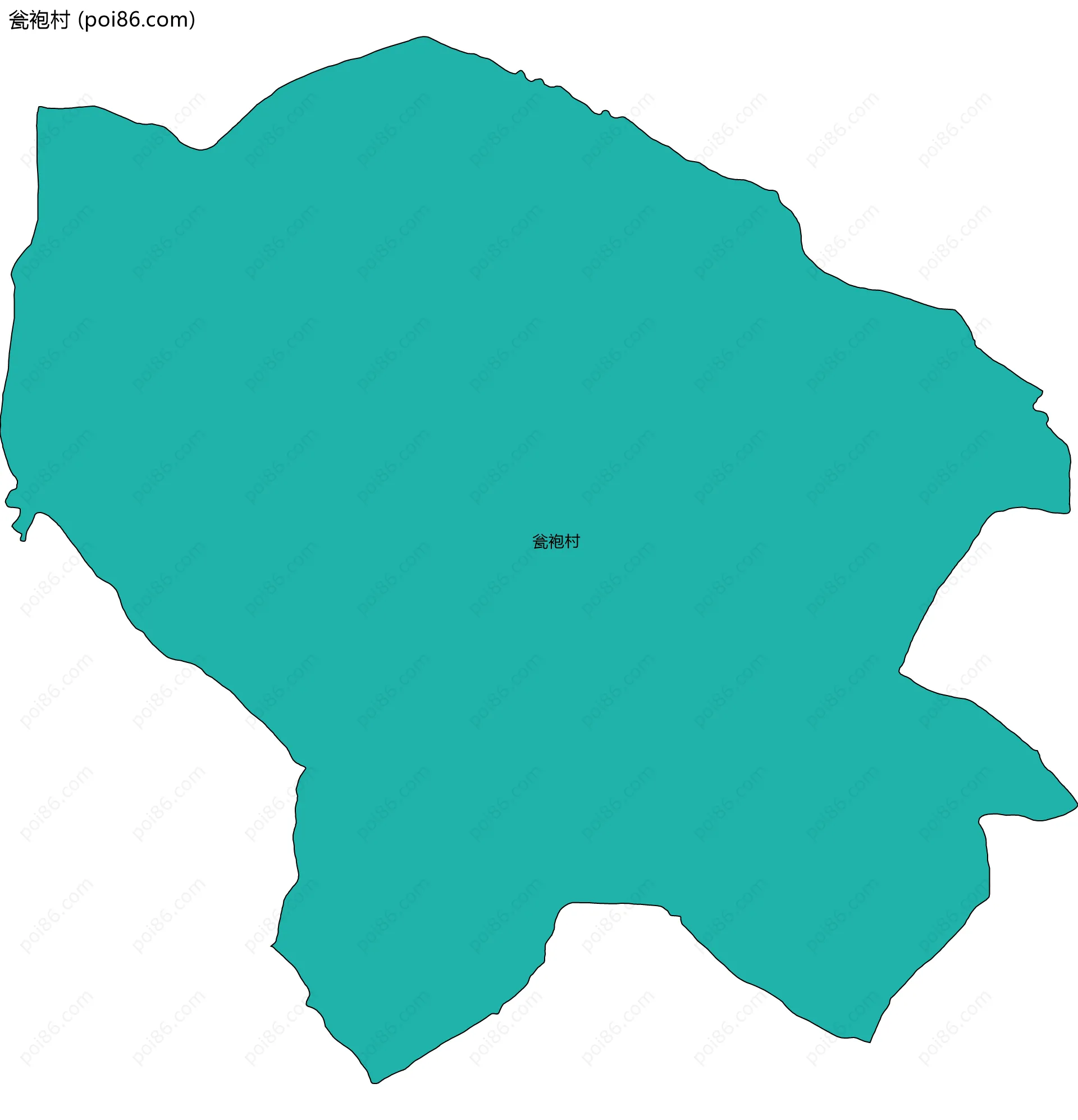 瓮袍村边界地图