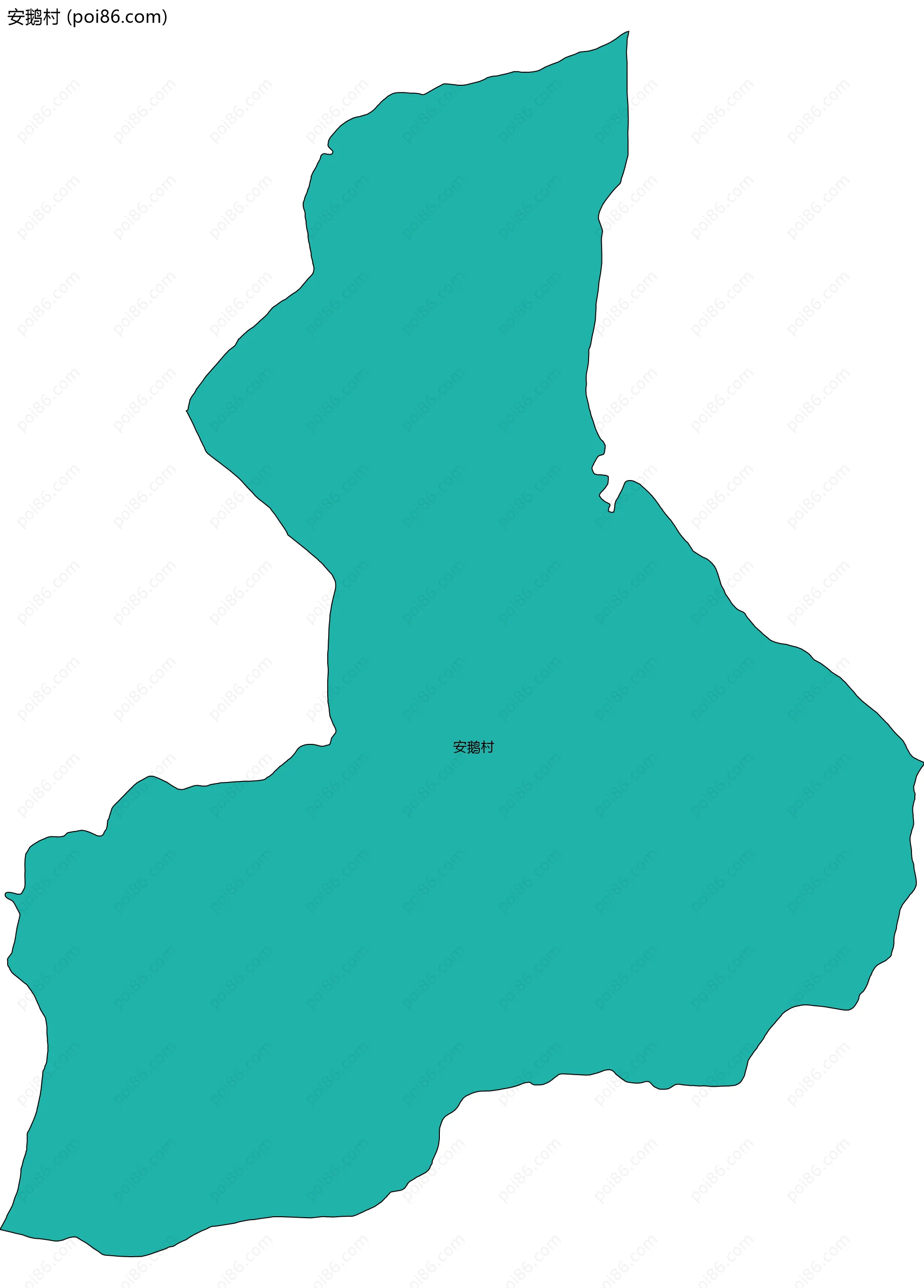 安鹅村边界地图