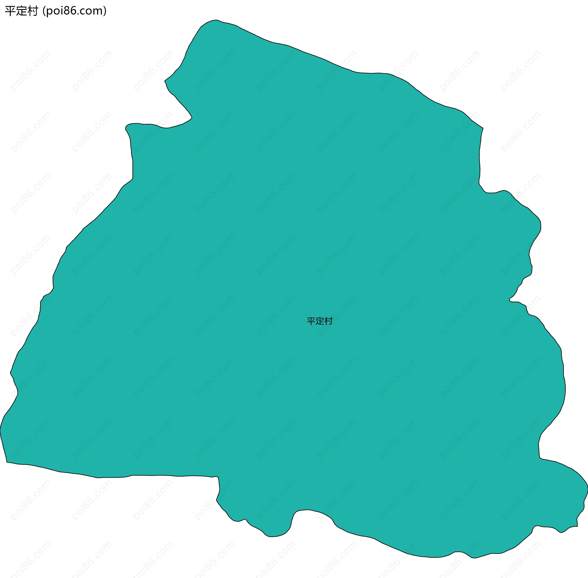 平定村边界地图