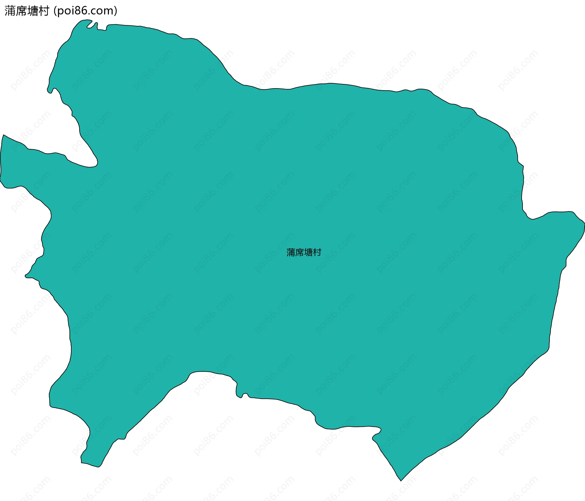 蒲席塘村边界地图