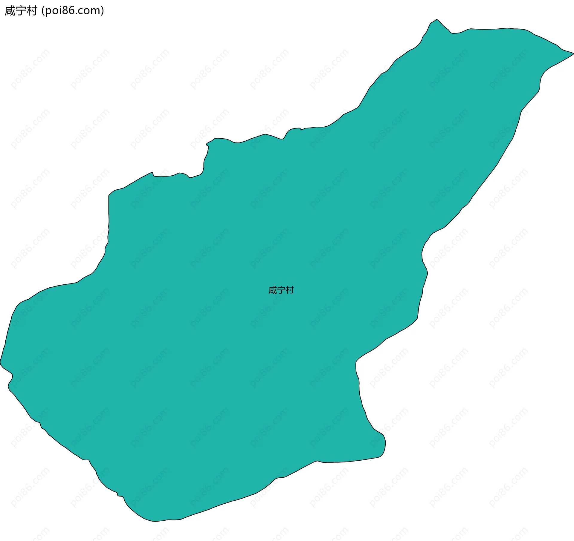 咸宁村边界地图