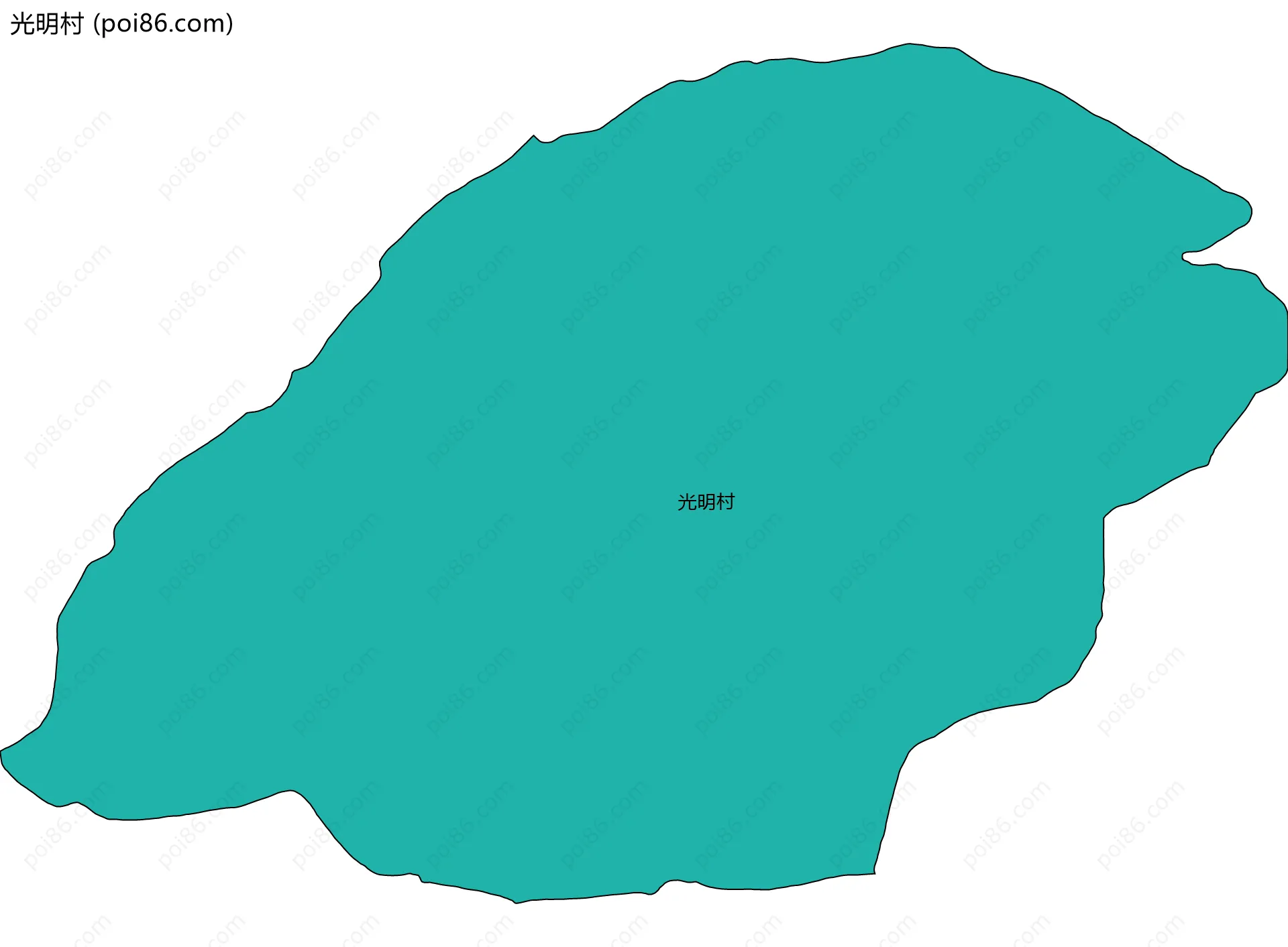 光明村边界地图