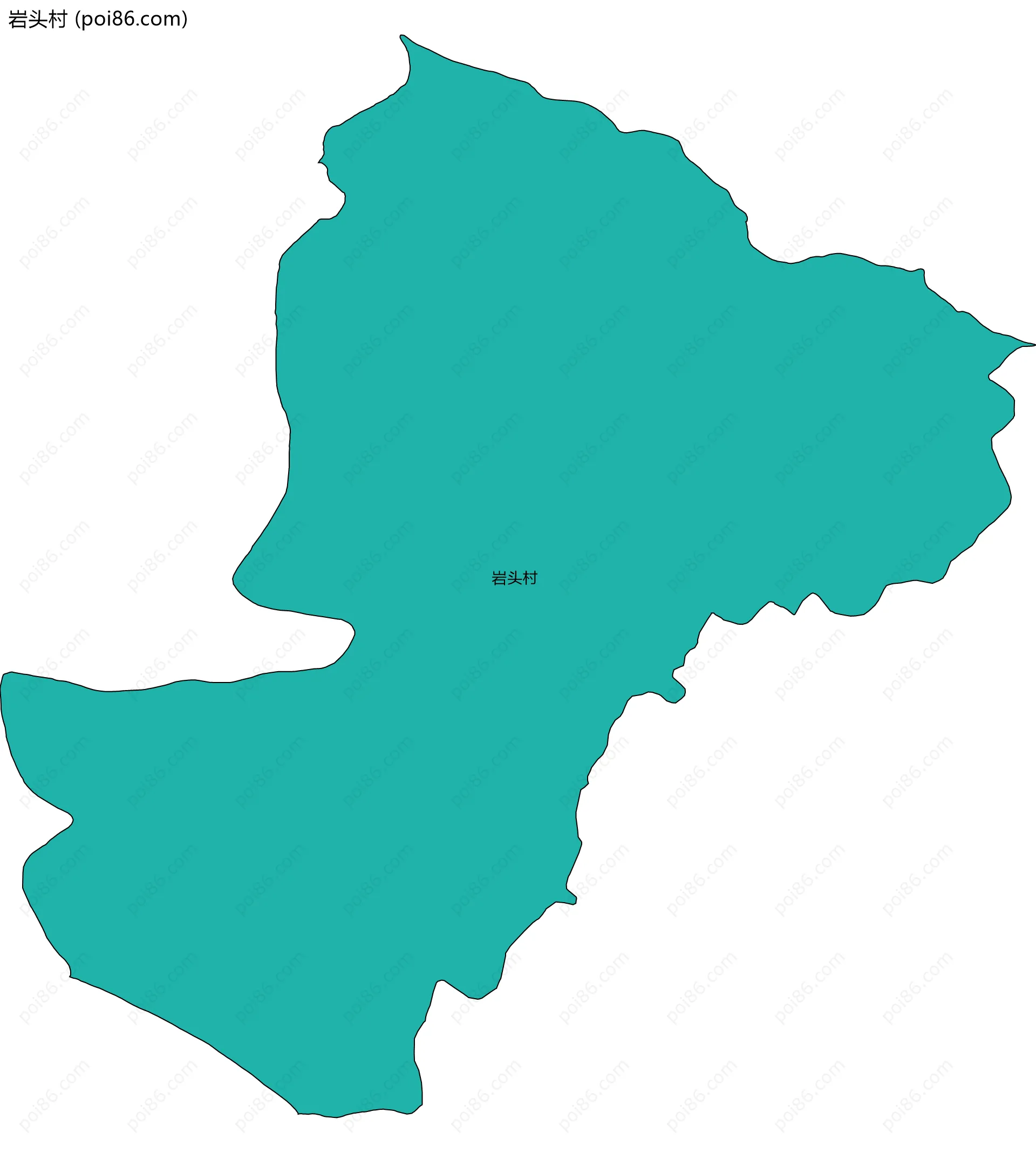 岩头村边界地图