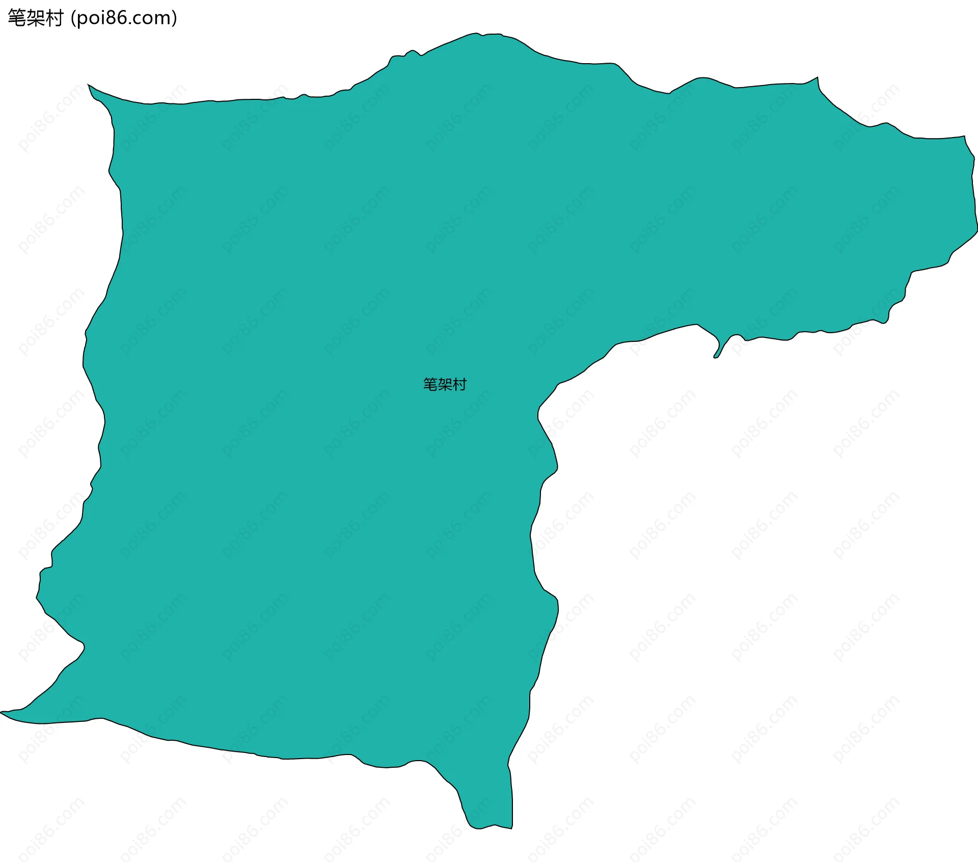 笔架村边界地图