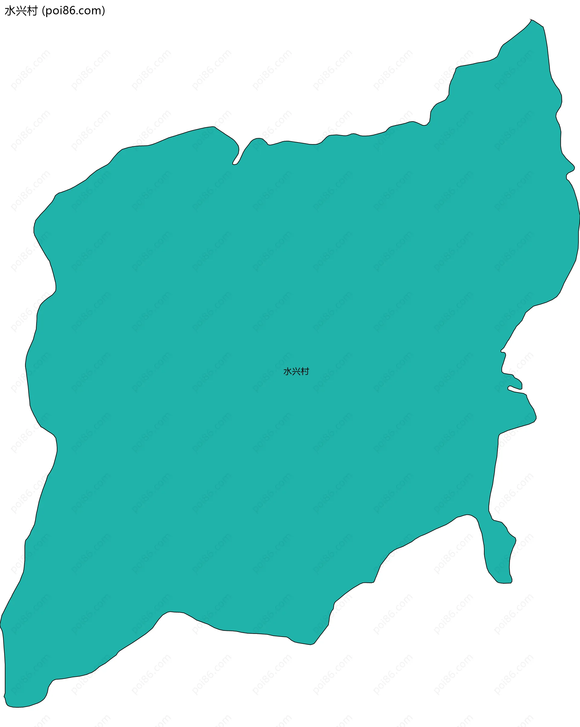 水兴村边界地图