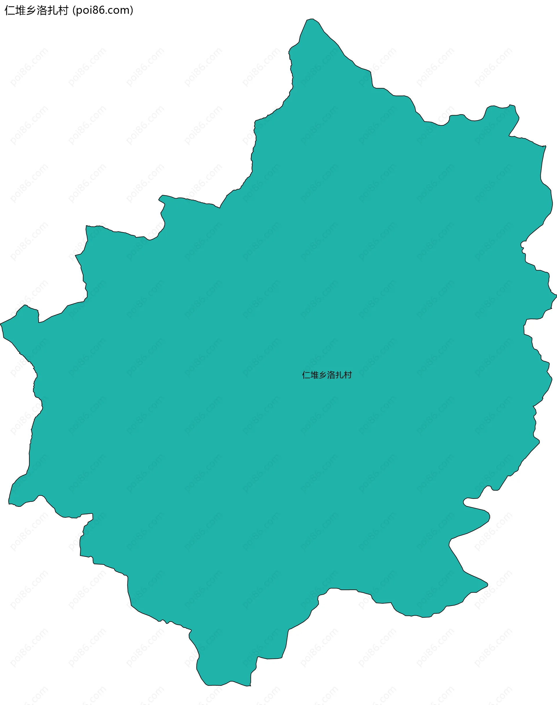 仁堆乡洛扎村边界地图