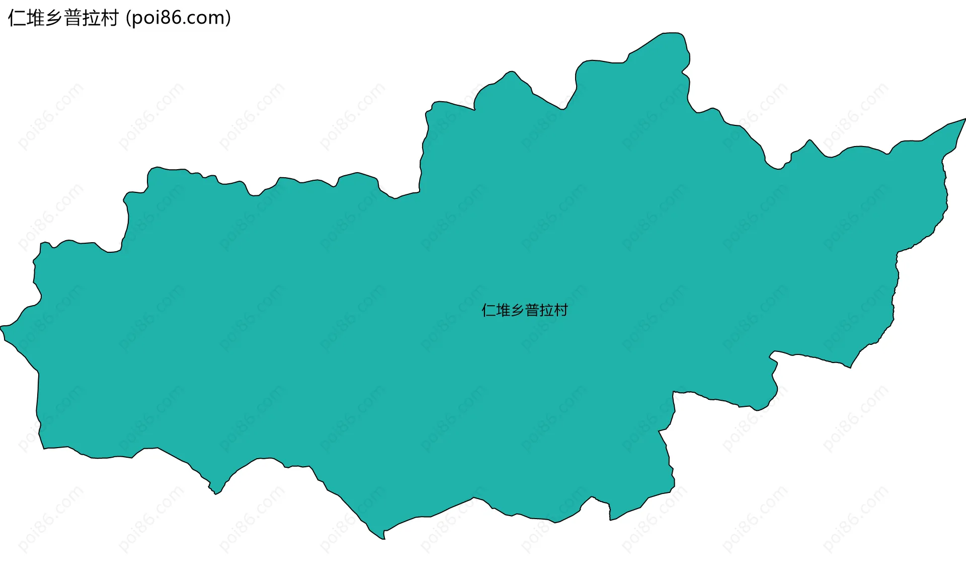 仁堆乡普拉村边界地图