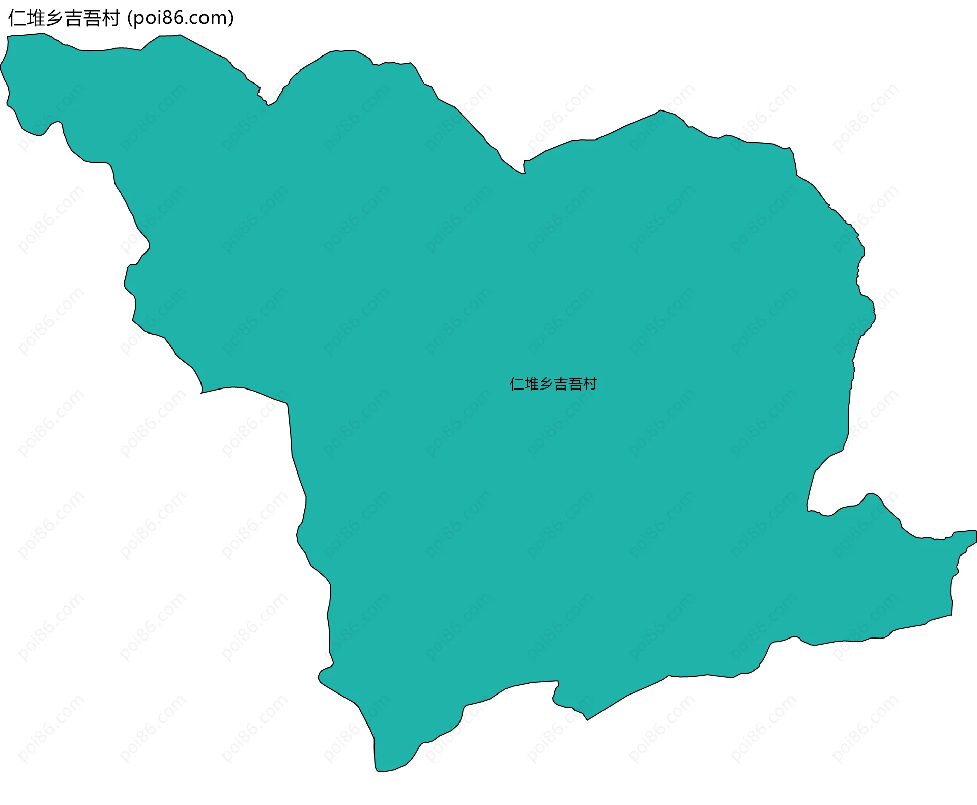仁堆乡吉吾村边界地图