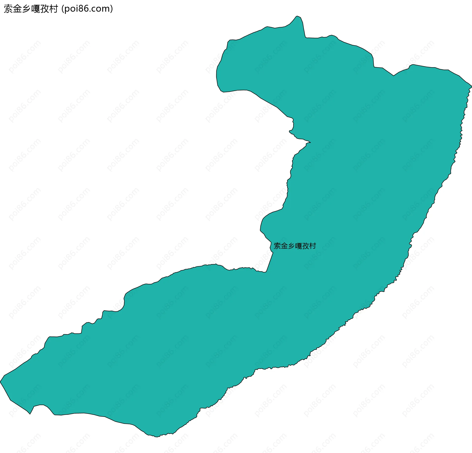 索金乡嘎孜村边界地图
