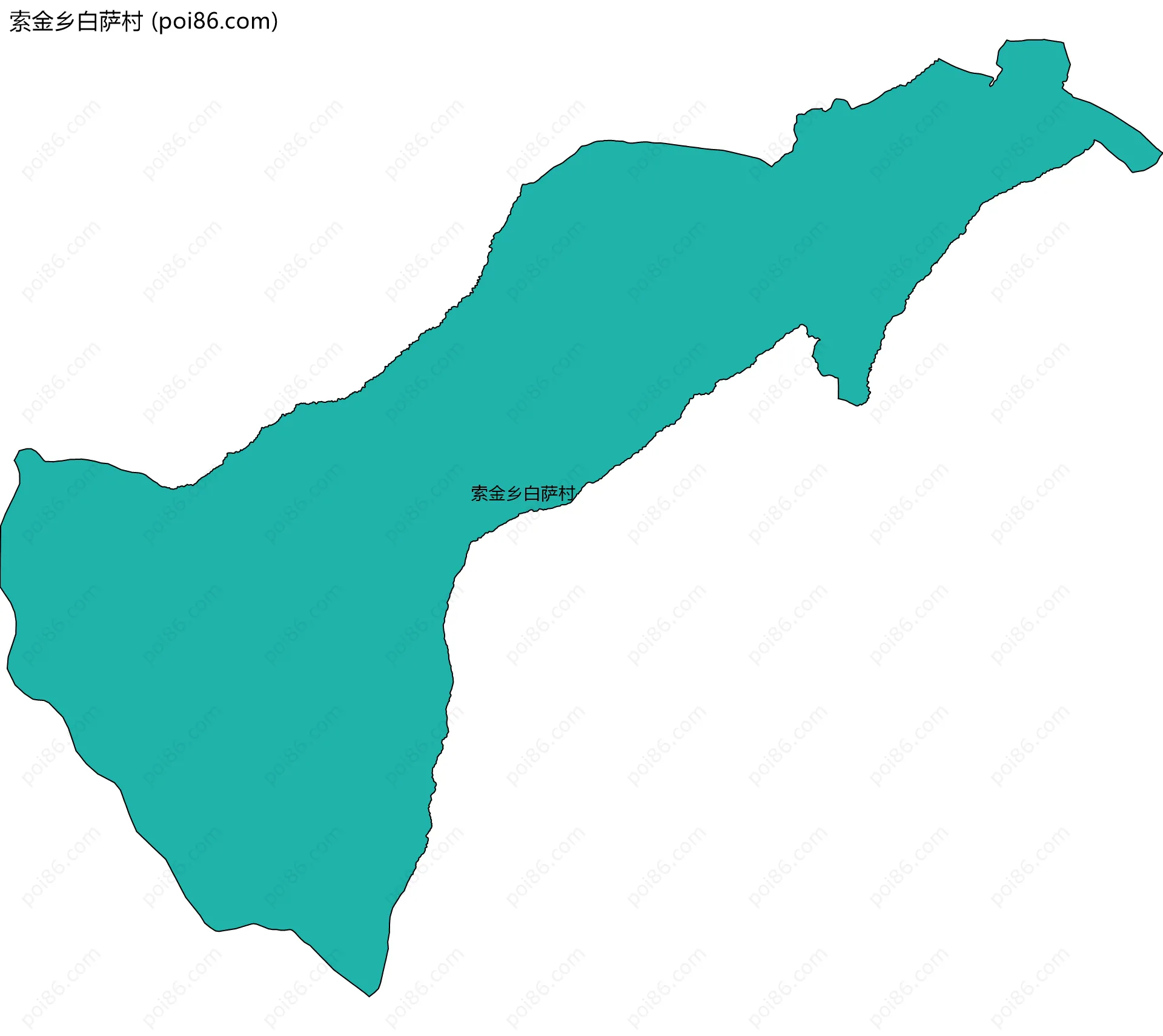 索金乡白萨村边界地图
