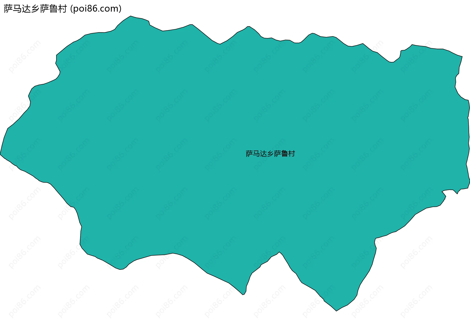 萨马达乡萨鲁村边界地图