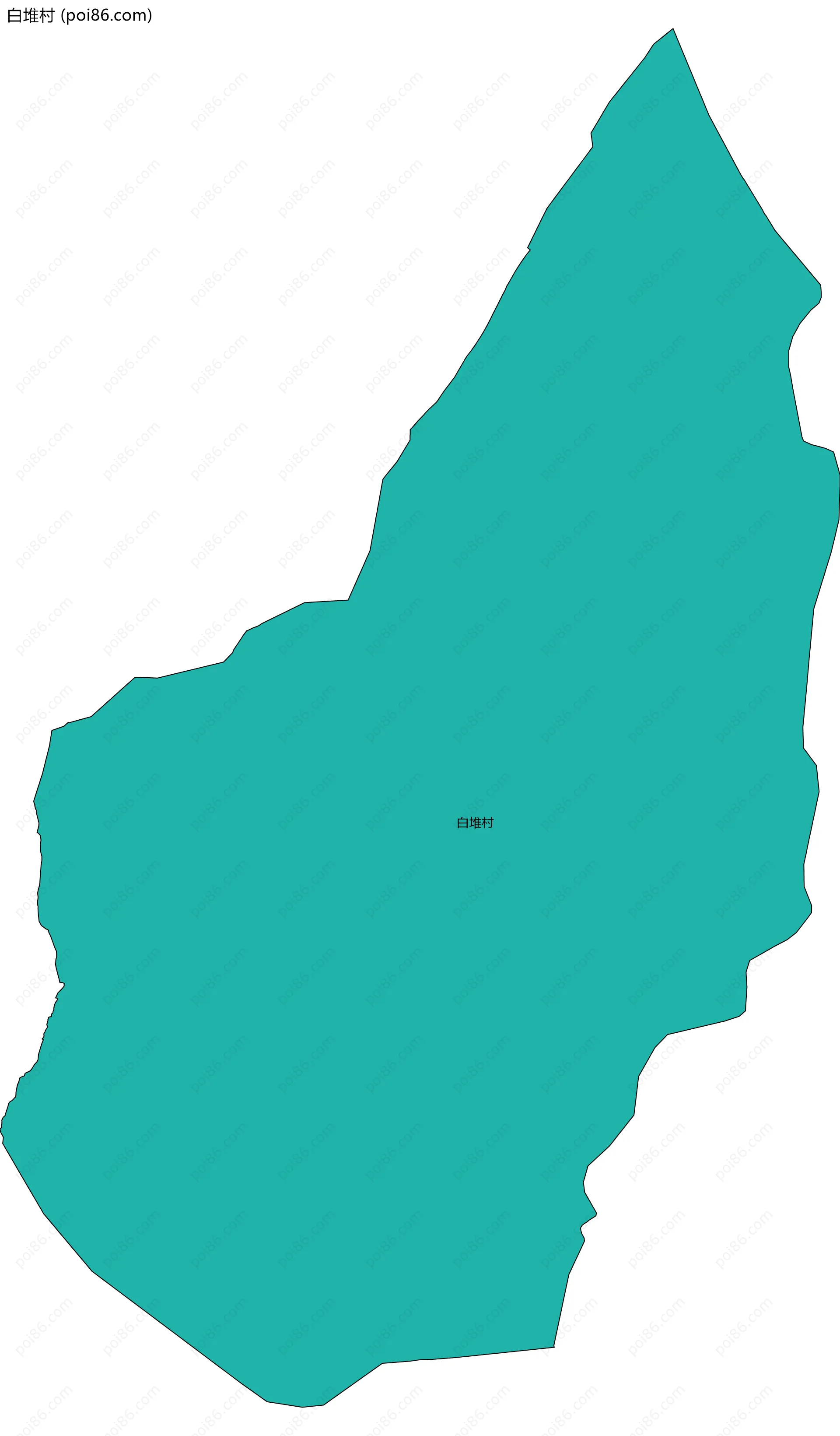 白堆村边界地图