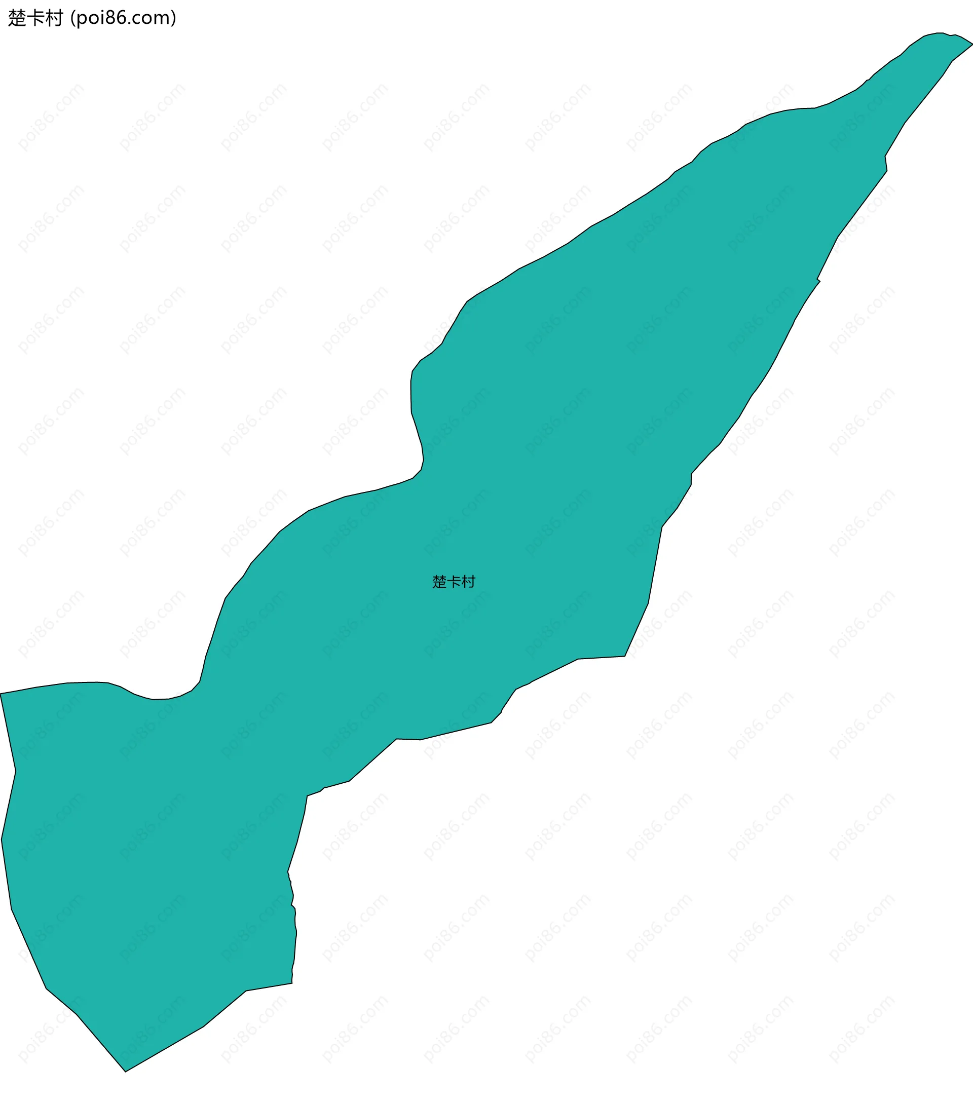 楚卡村边界地图