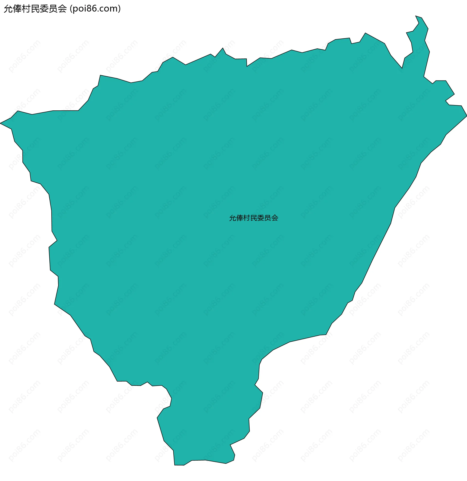 允俸村民委员会边界地图