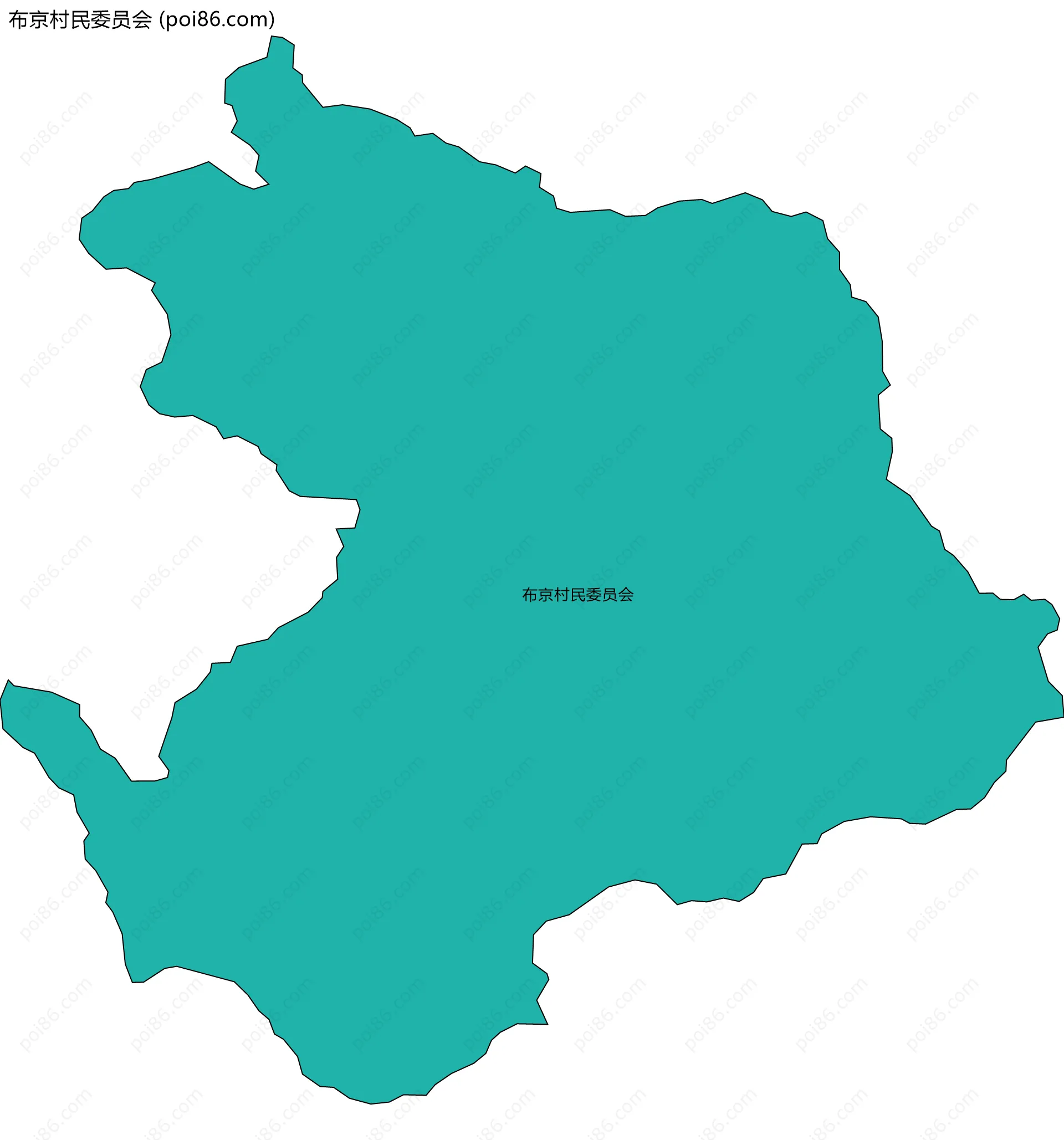 布京村民委员会边界地图
