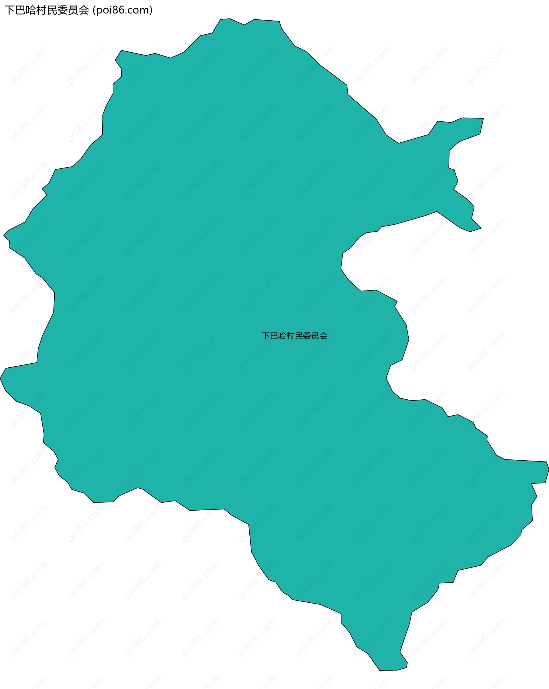 下巴哈村民委员会边界地图