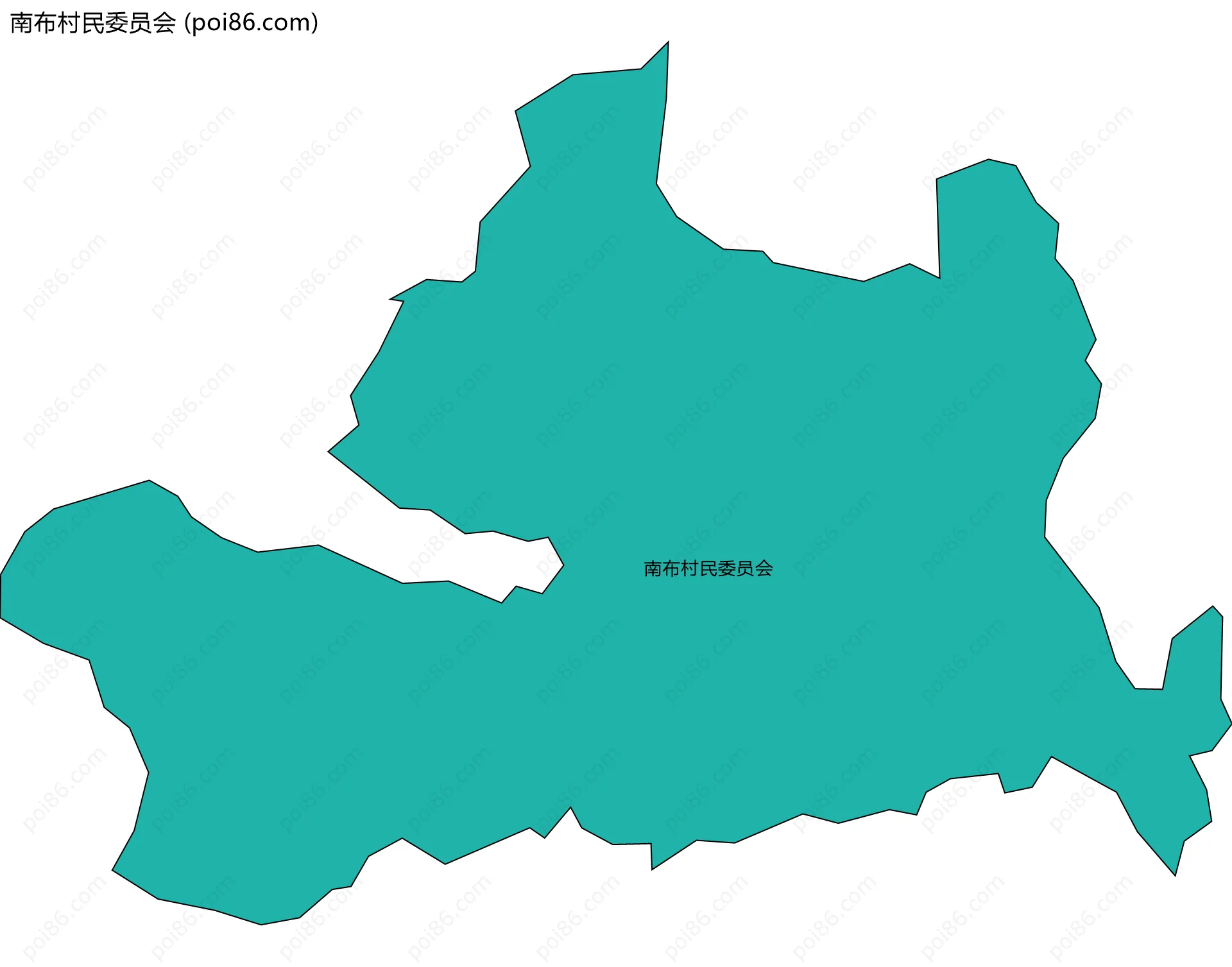 南布村民委员会边界地图