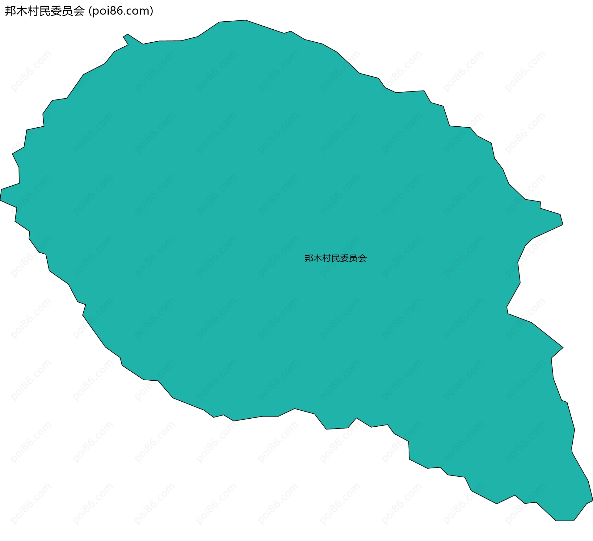 邦木村民委员会边界地图