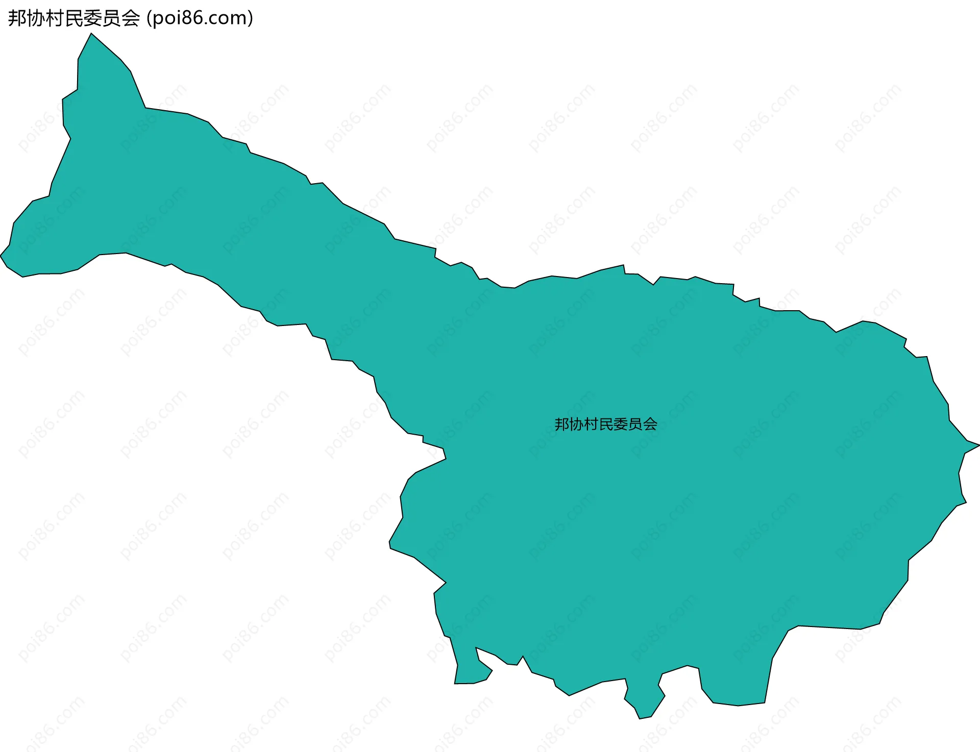 邦协村民委员会边界地图