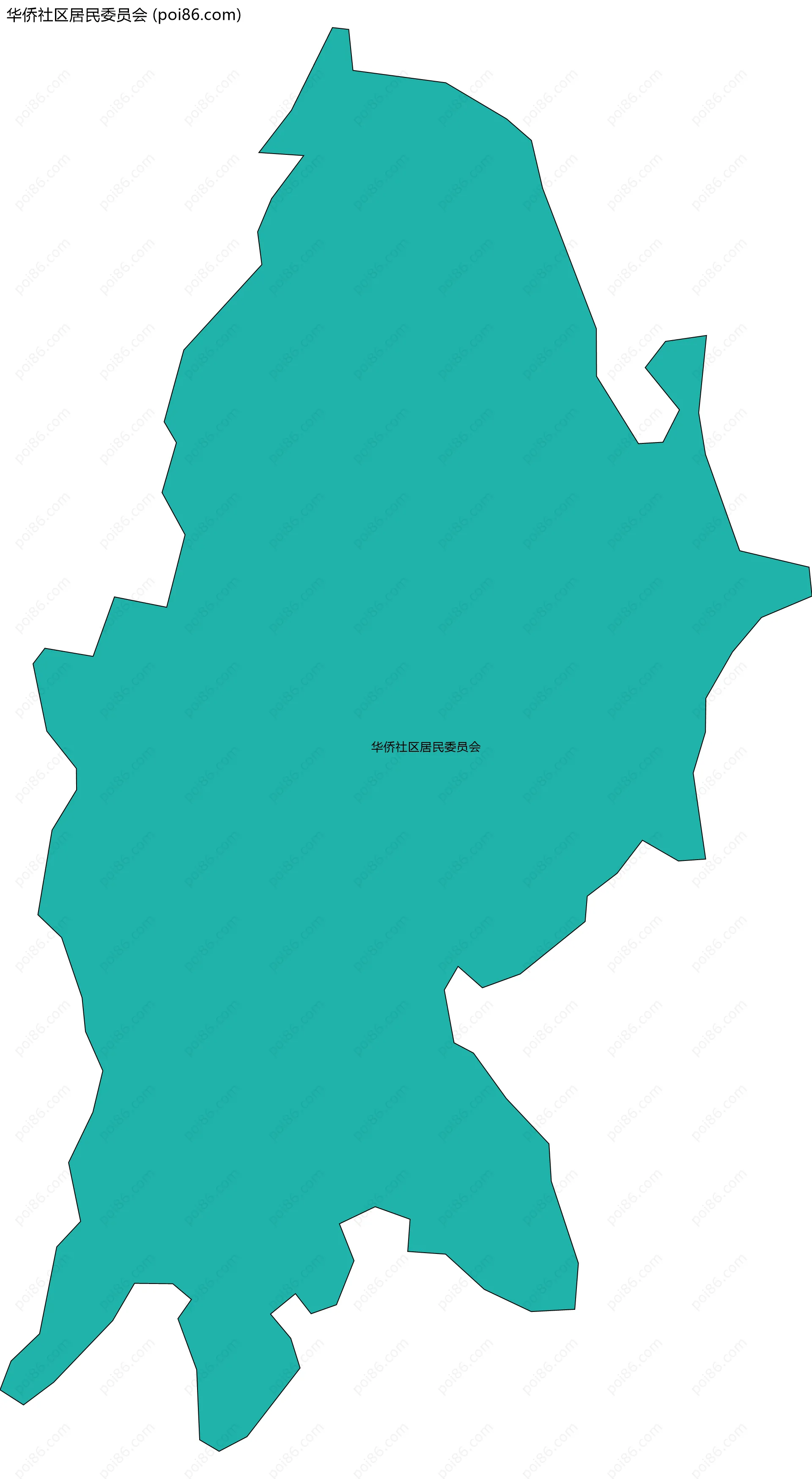 华侨社区居民委员会边界地图