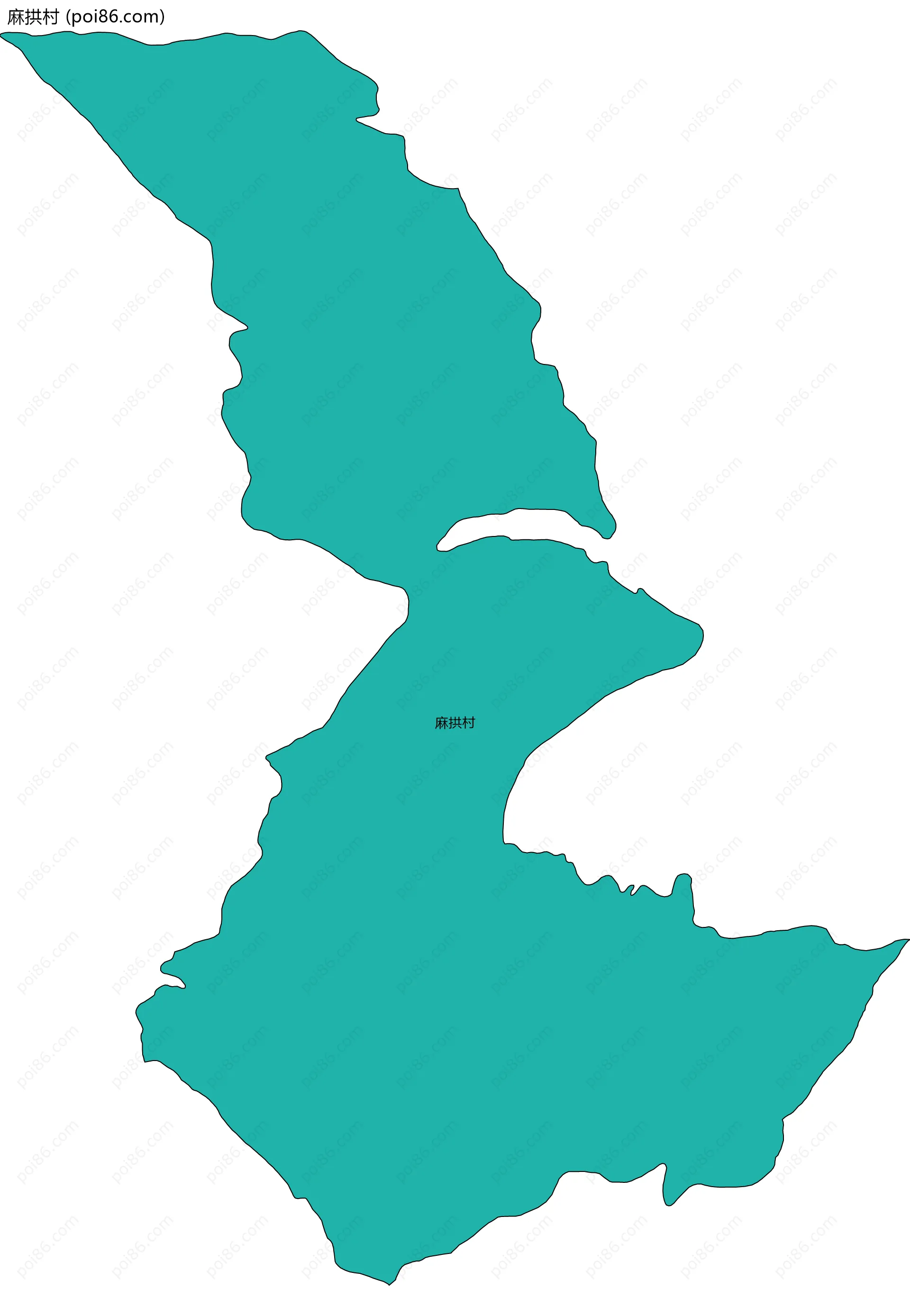麻拱村边界地图