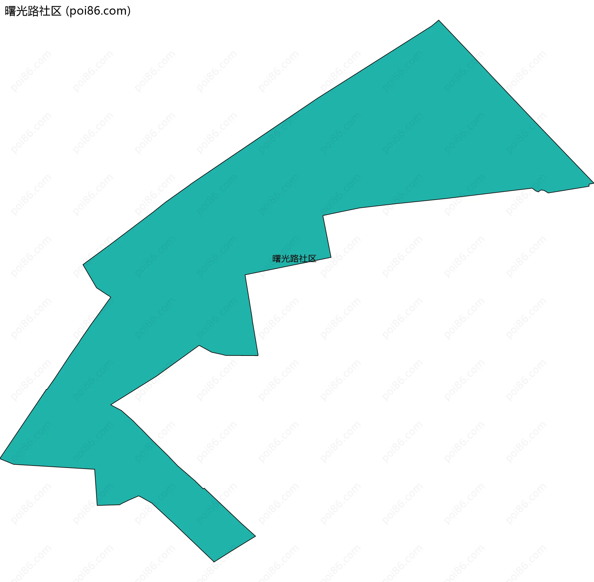 曙光路社区边界地图