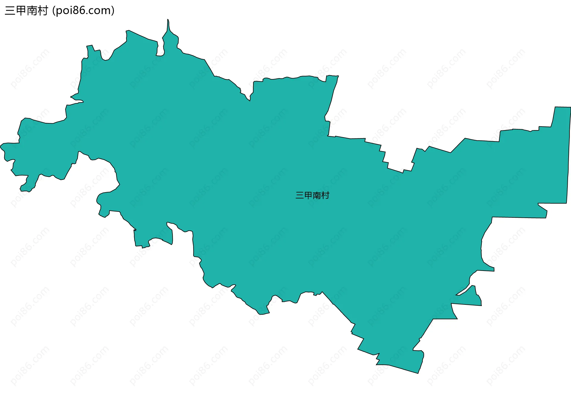 三甲南村边界地图