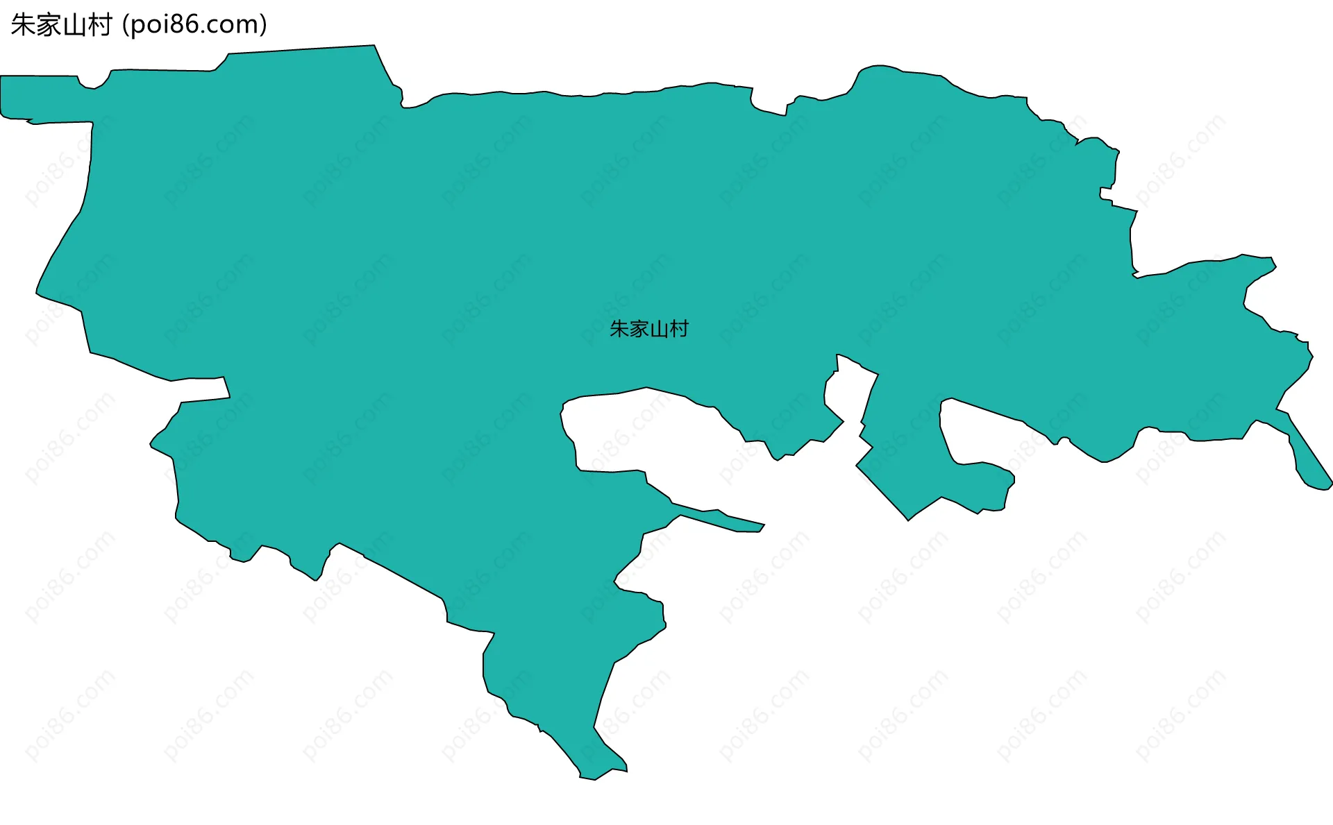 朱家山村边界地图