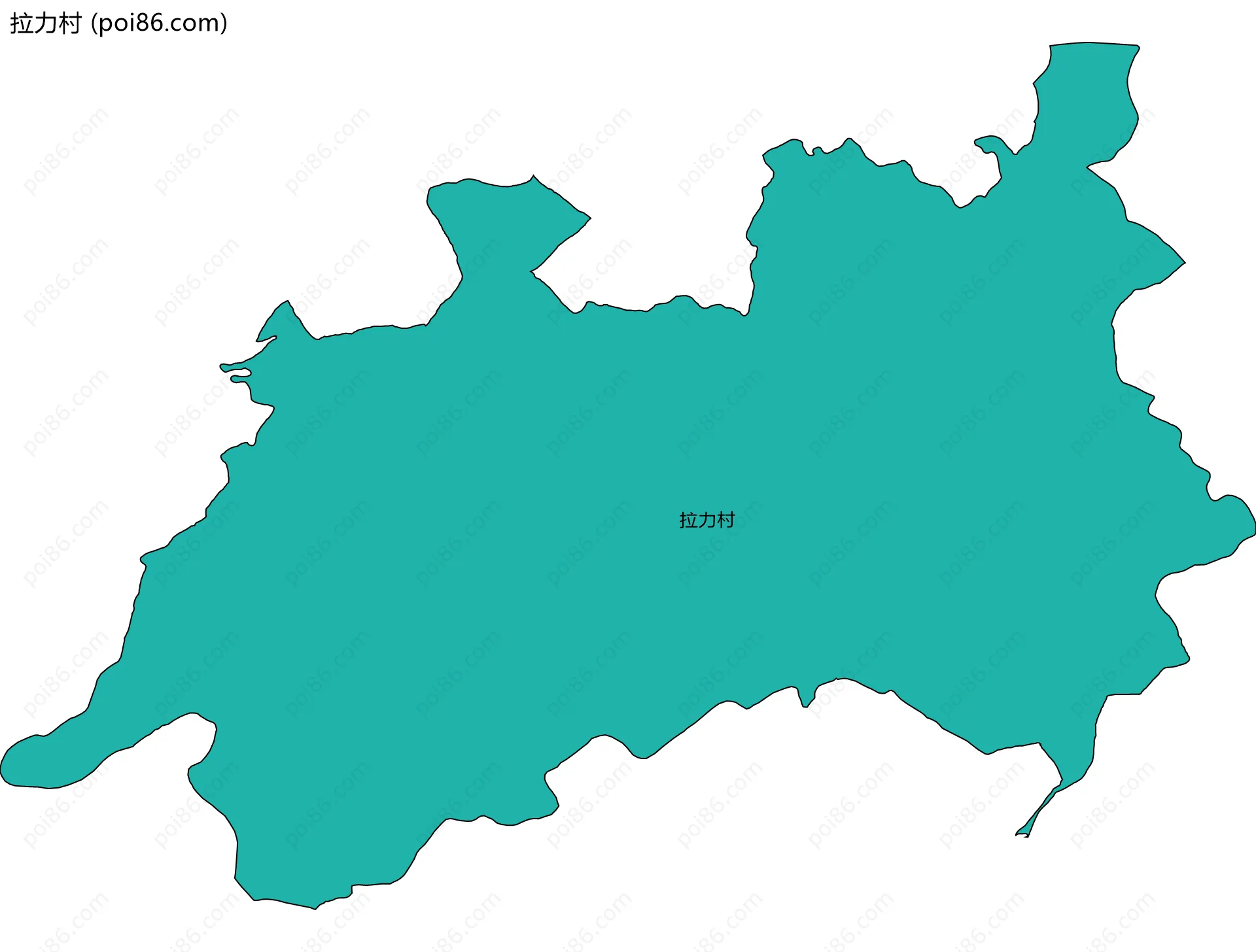 拉力村边界地图