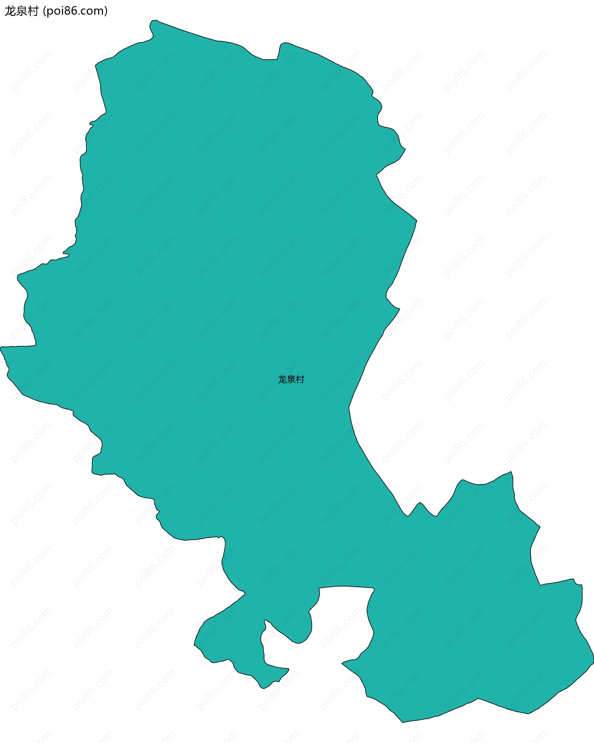 龙泉村边界地图