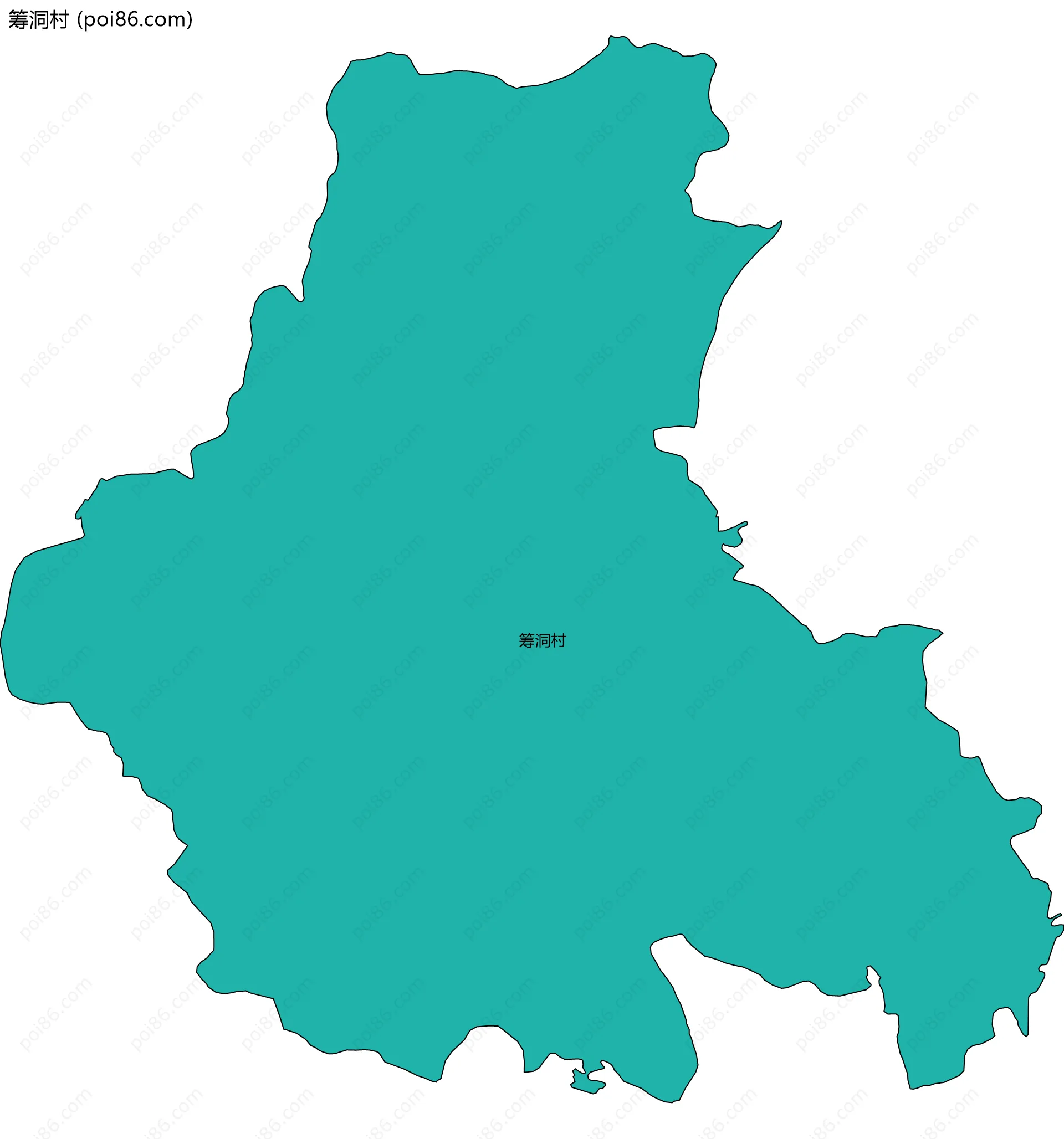 筹洞村边界地图