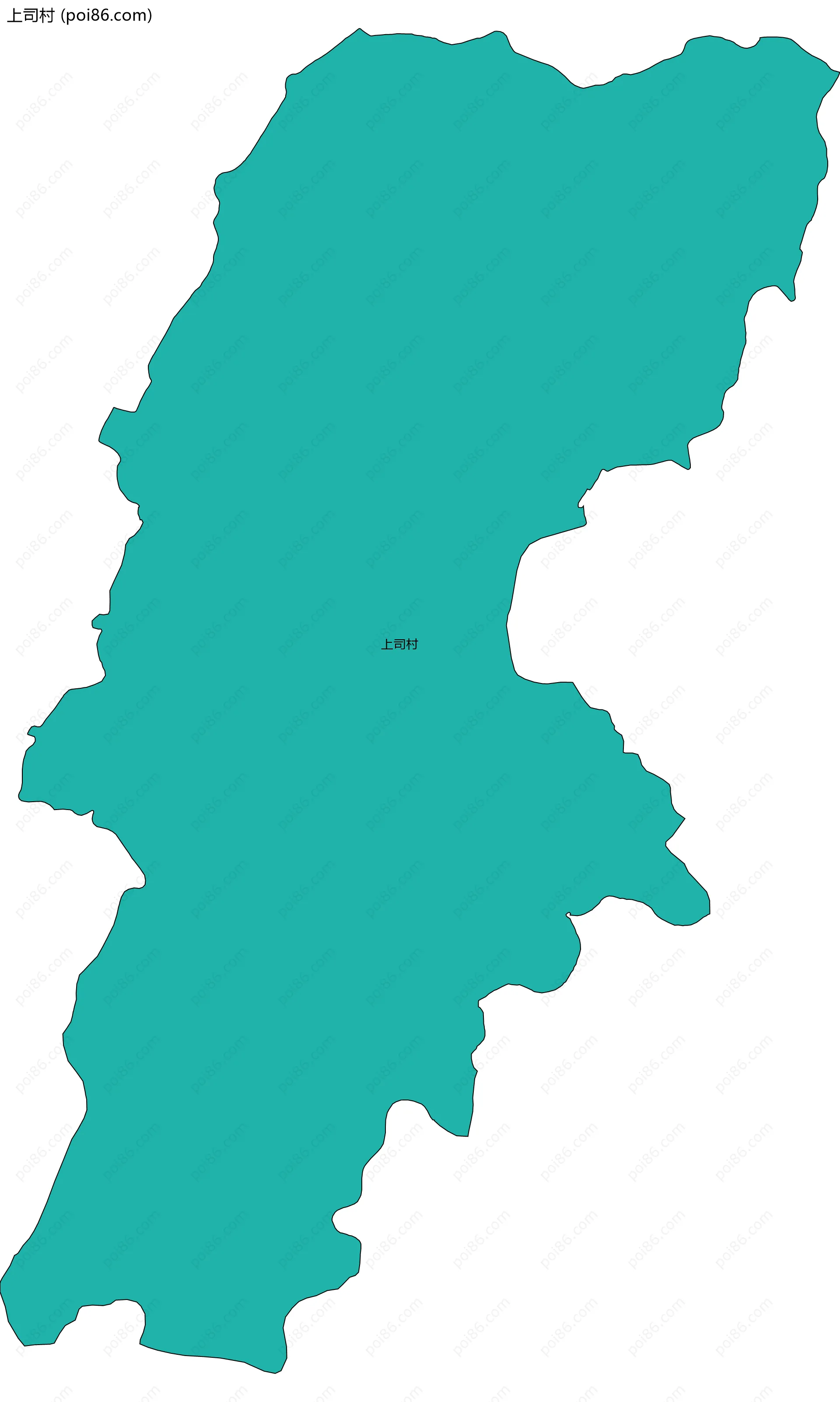 上司村边界地图