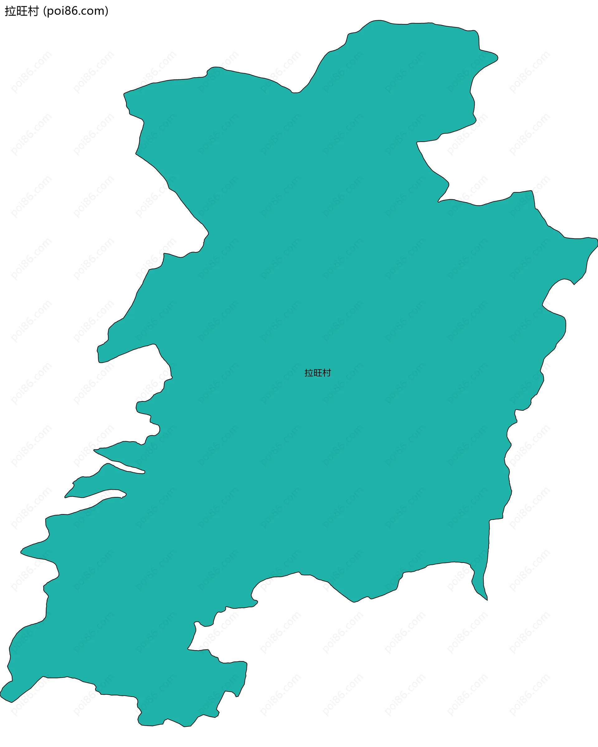 拉旺村边界地图