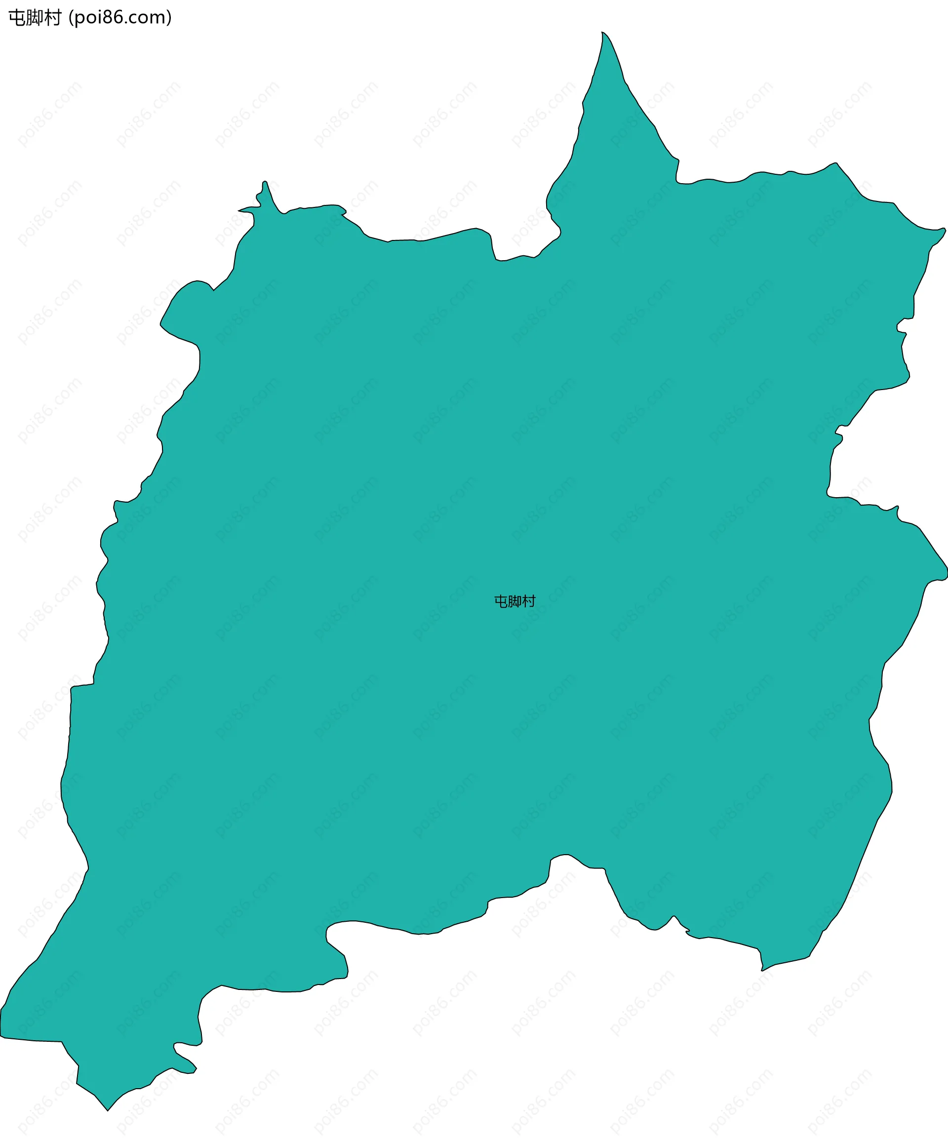 屯脚村边界地图