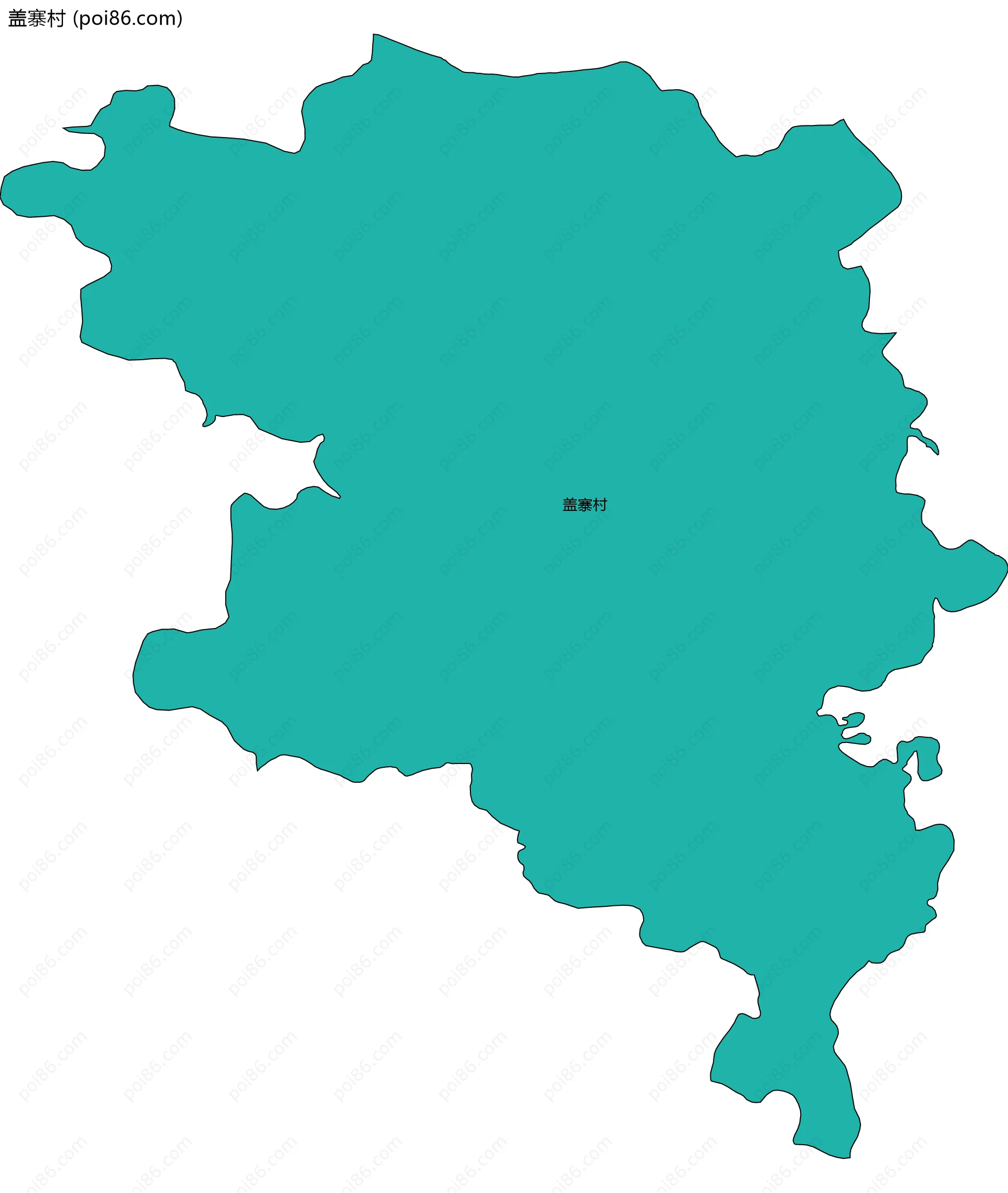 盖寨村边界地图