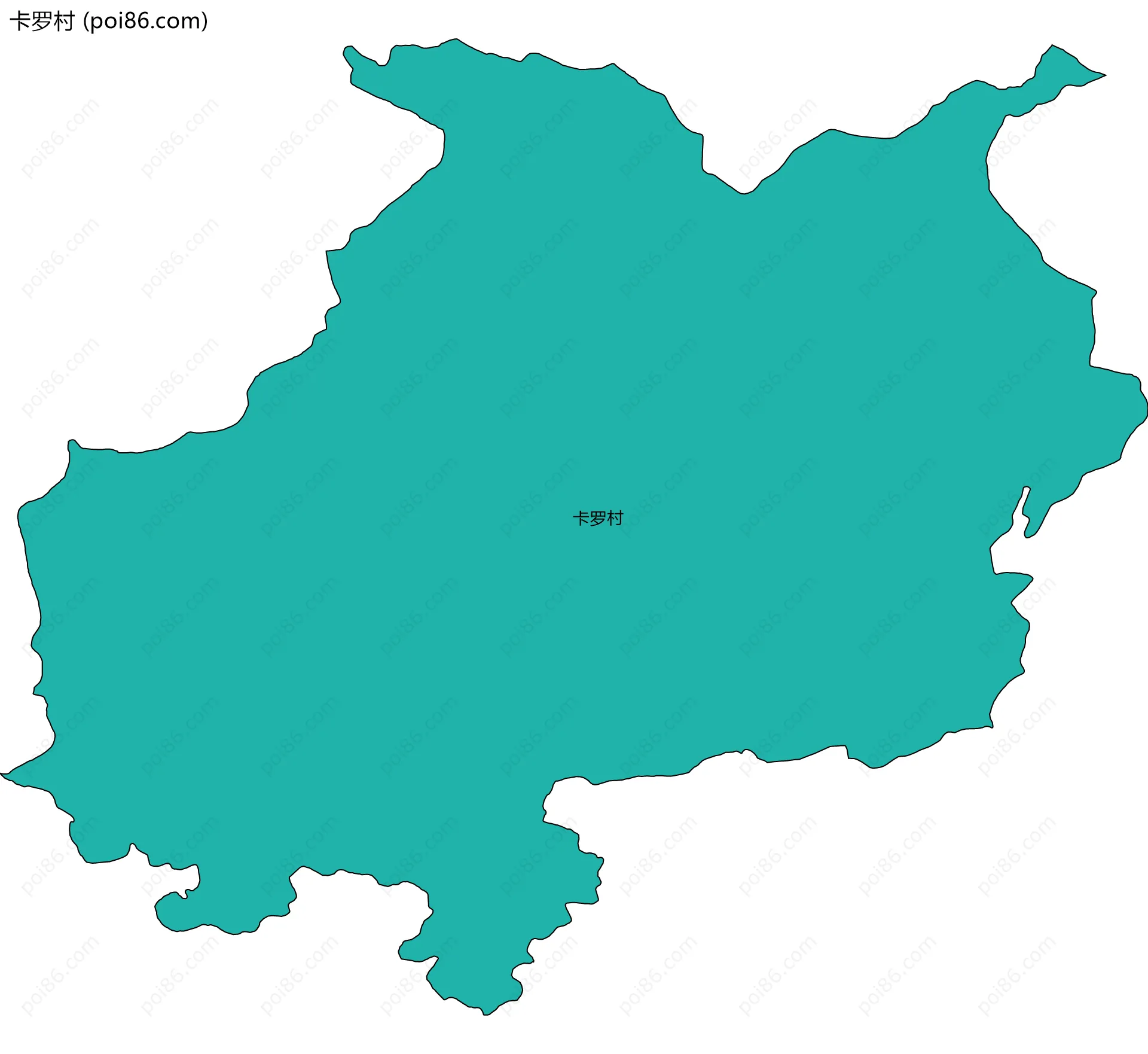 卡罗村边界地图