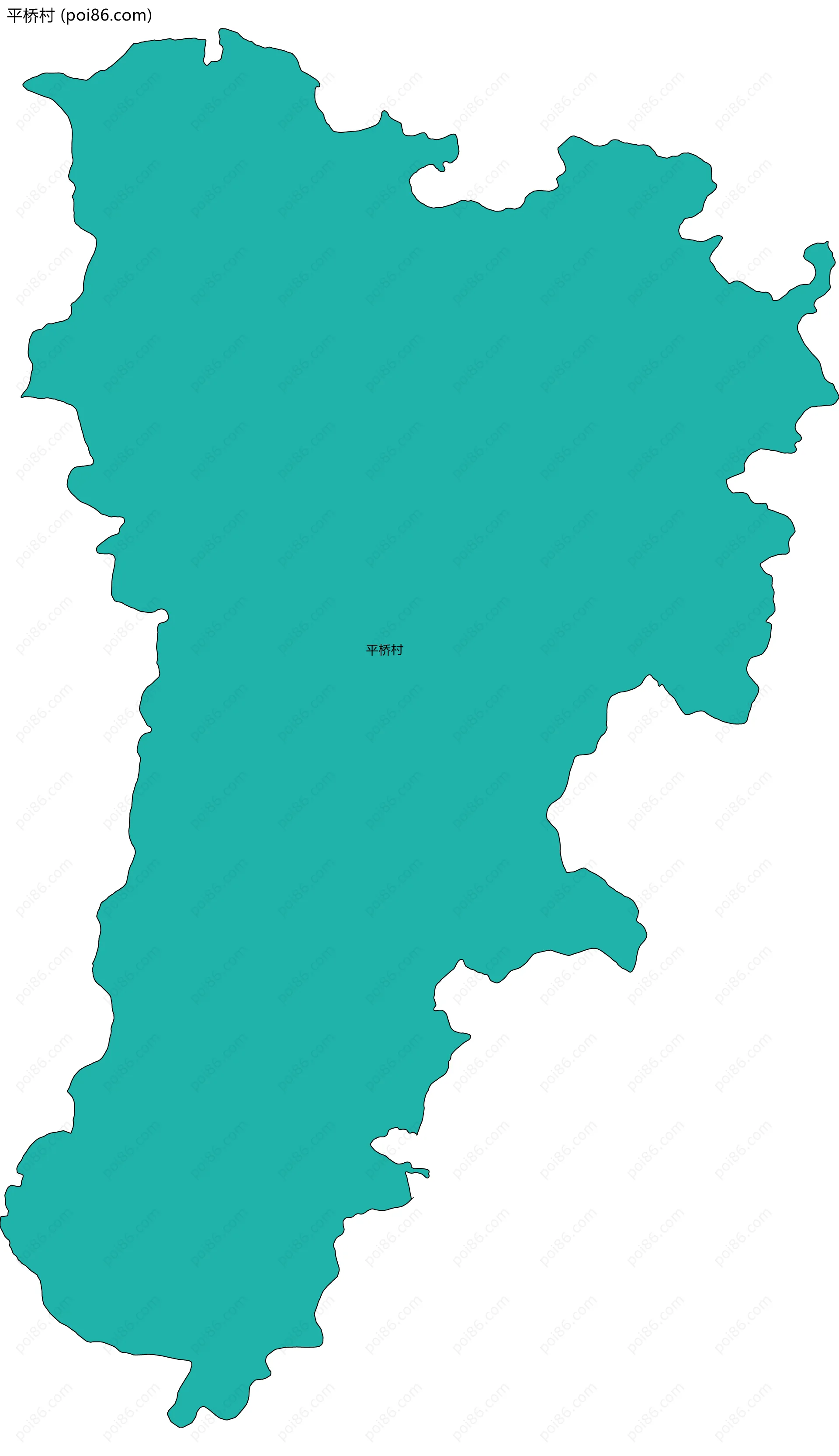 平桥村边界地图