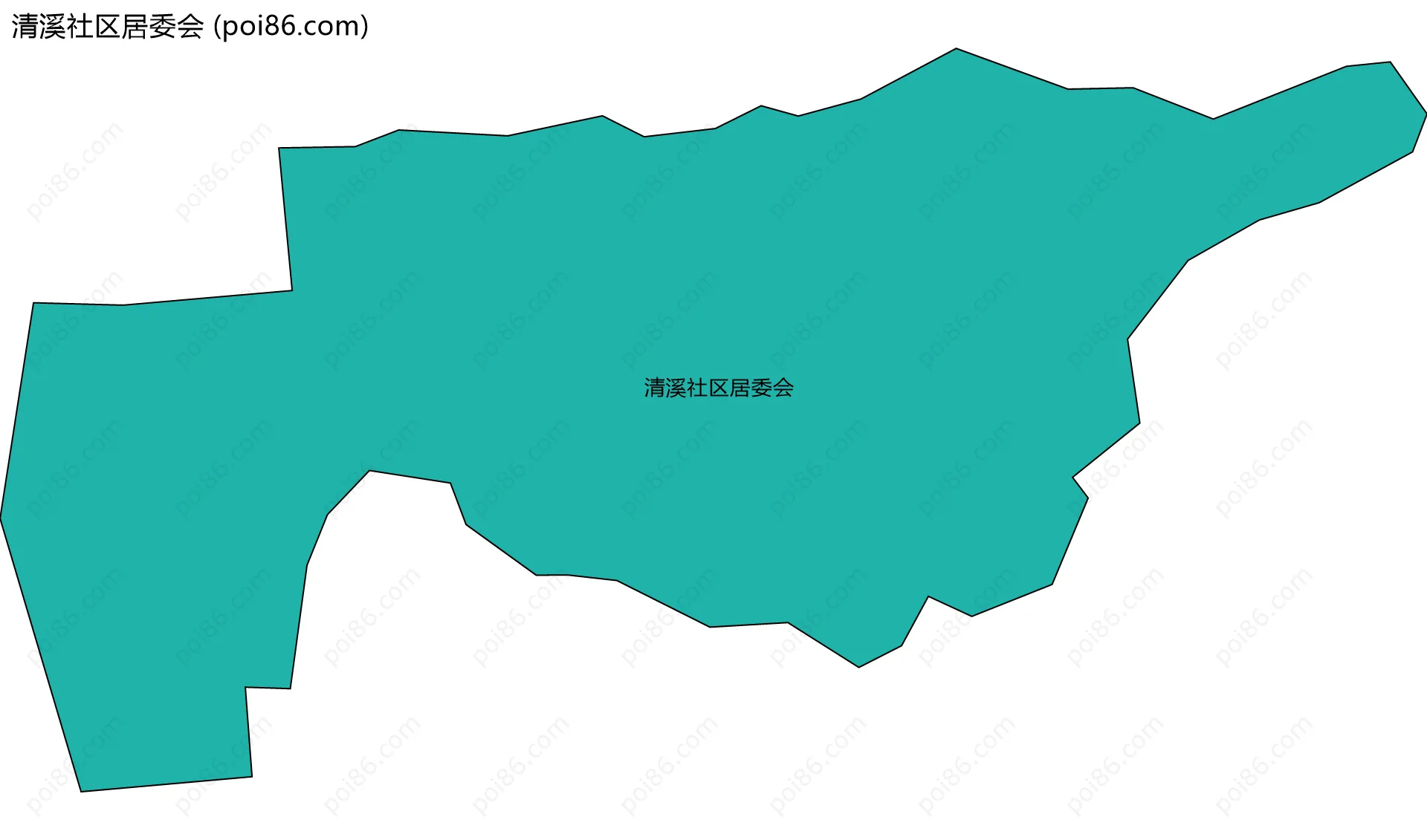 清溪社区居委会边界地图